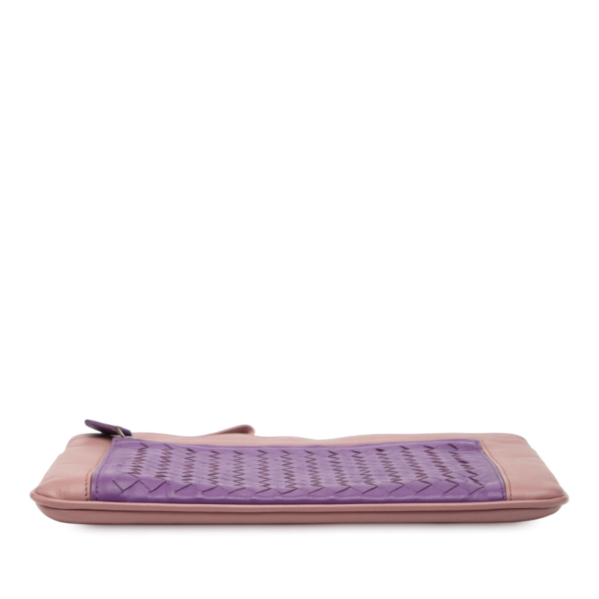 Bottega Veneta Bottega Veneta Bicolor Nappa Intrecciato Wristlet Clutch Size ONE SIZE - 3 Thumbnail