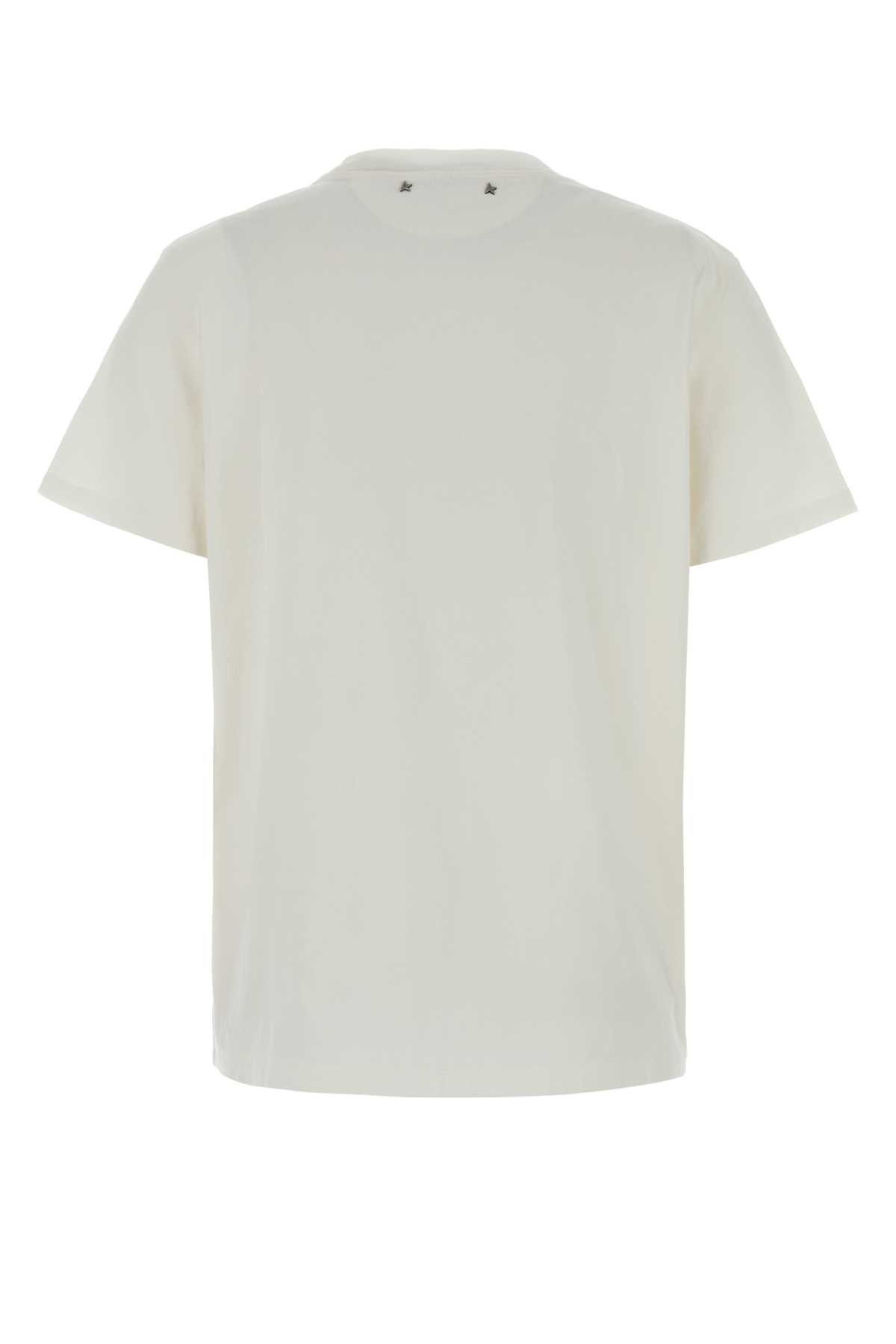 Golden Goose White Cotton T-Shirt Size M / US 6-8 / IT 42-44 - 2 Thumbnail