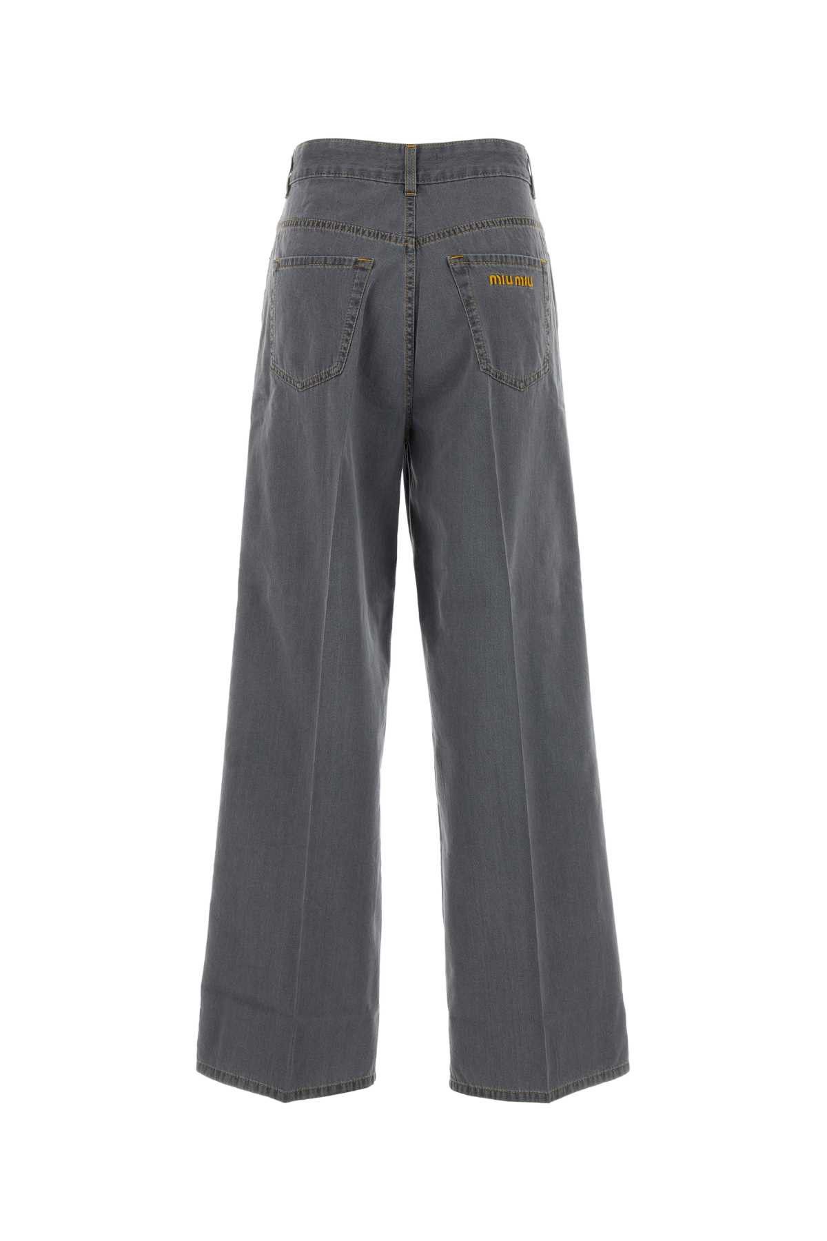 Miu Miu Grey Denim Jeans Size 30" / US 8 / IT 44 - 2 Thumbnail