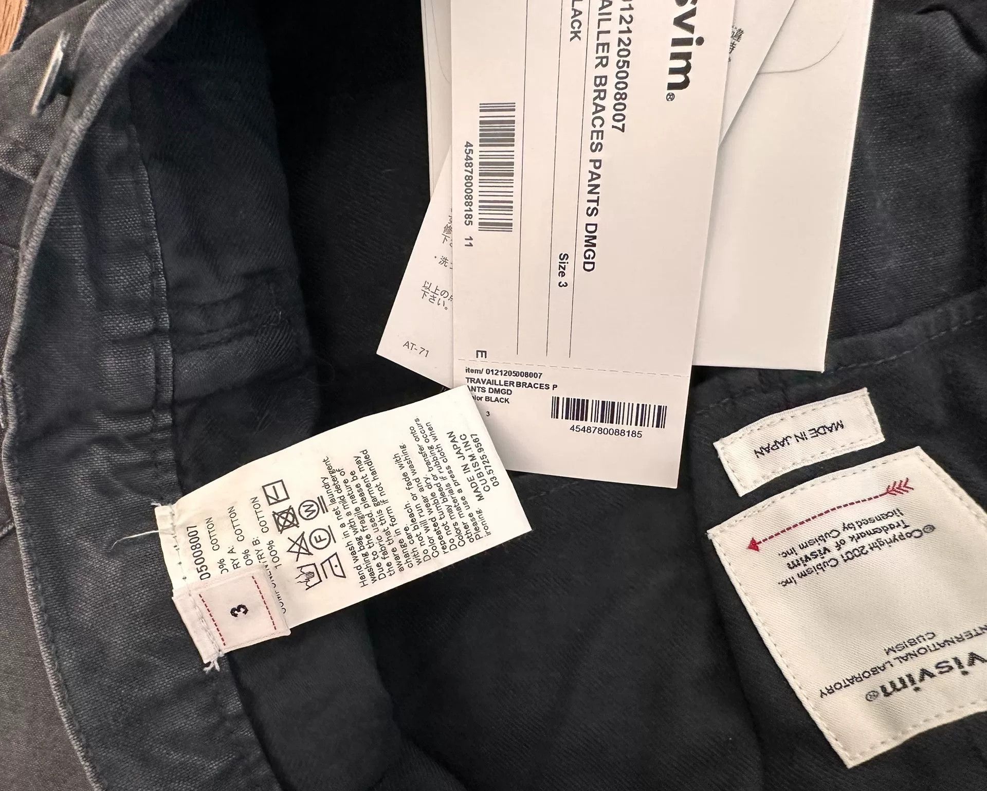 Visvim visvim travailler braces pants black Size US 32 / EU 48 - 3 Thumbnail