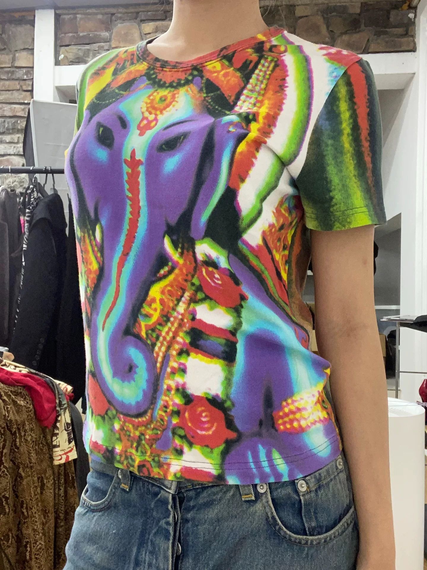 Vivienne Tam vivienne tam short sleeve elephant graphic top Size S / US 4 / IT 40 - 5 Thumbnail