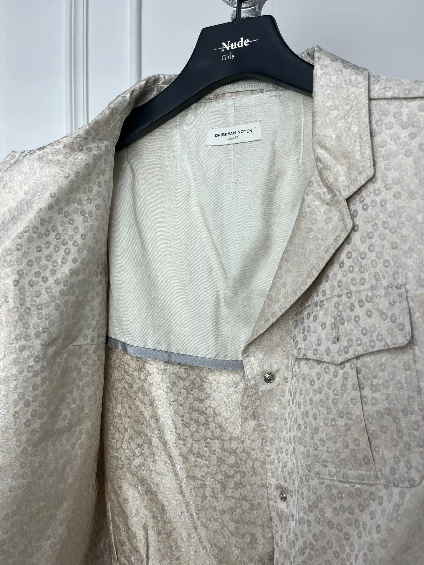 Dries Van Noten beige dries van noten outerwear jacket Size S / US 4 / IT 40 - 3 Thumbnail