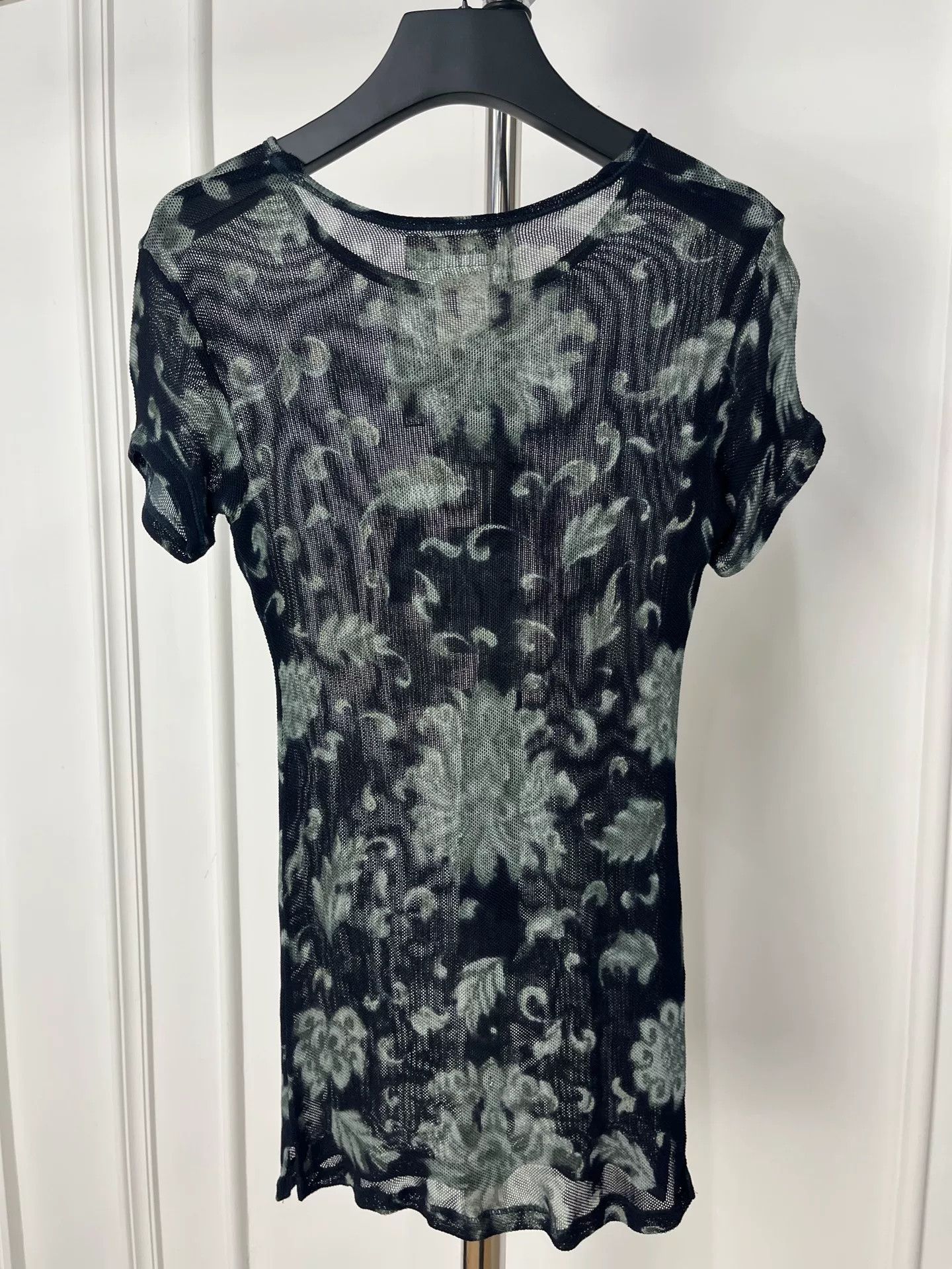 Yohji Yamamoto yohji yamamoto sheer floral short sleeve top Size M / US 6-8 / IT 42-44 - 2 Thumbnail