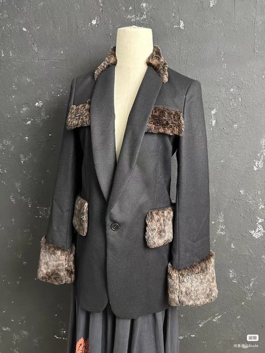Comme des Garcons black comme des garcons leopard patch blazer Size XS / US 0-2 / IT 36-38 - 5 Thumbnail