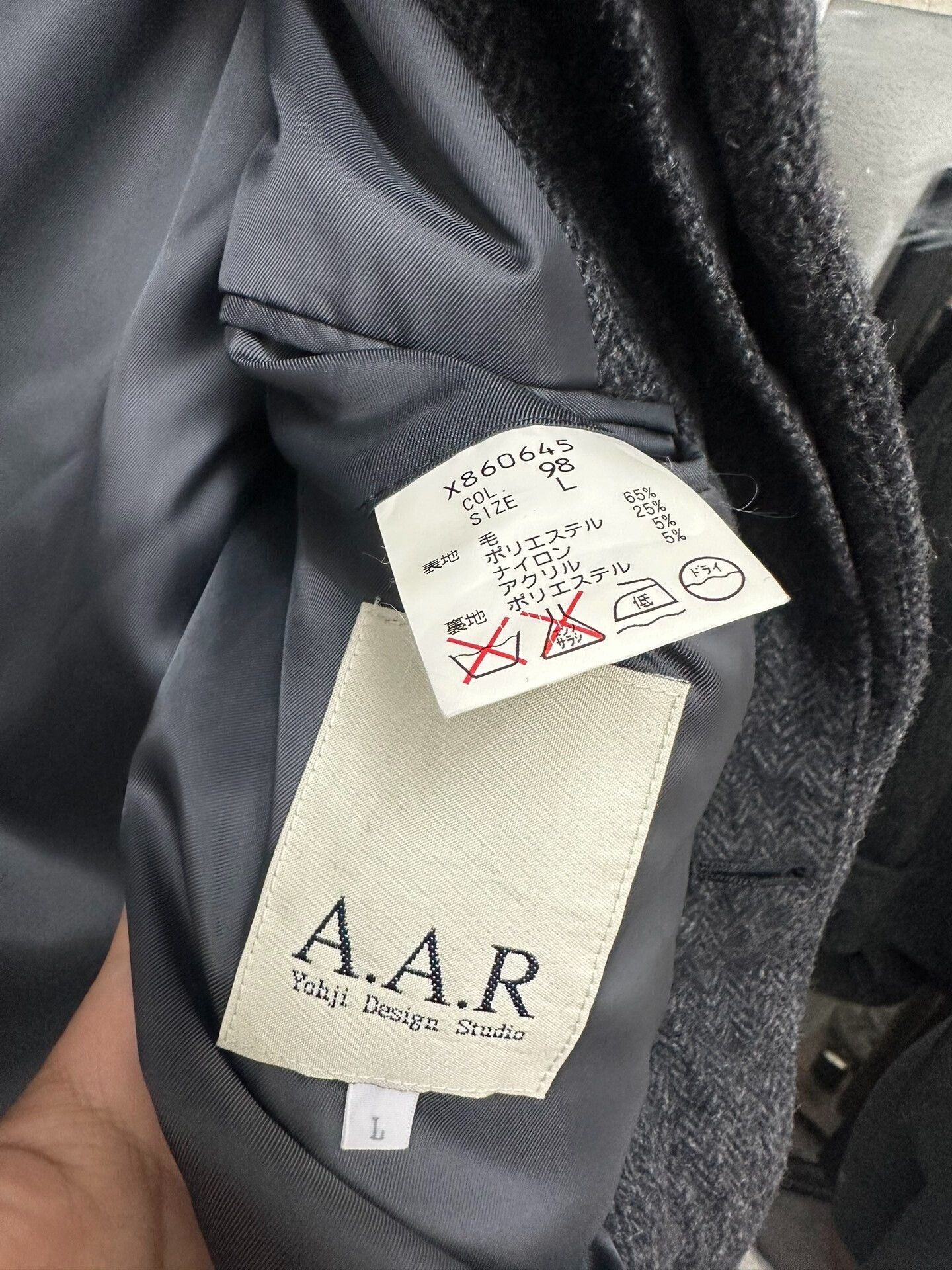 Yohji Yamamoto yohji yamamoto wool coat with unique design Size US L / EU 52-54 / 3 - 9 Thumbnail