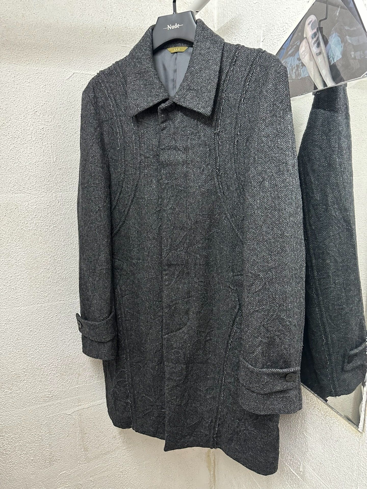 Yohji Yamamoto yohji yamamoto wool coat with unique design Size US L / EU 52-54 / 3 - 2 Thumbnail