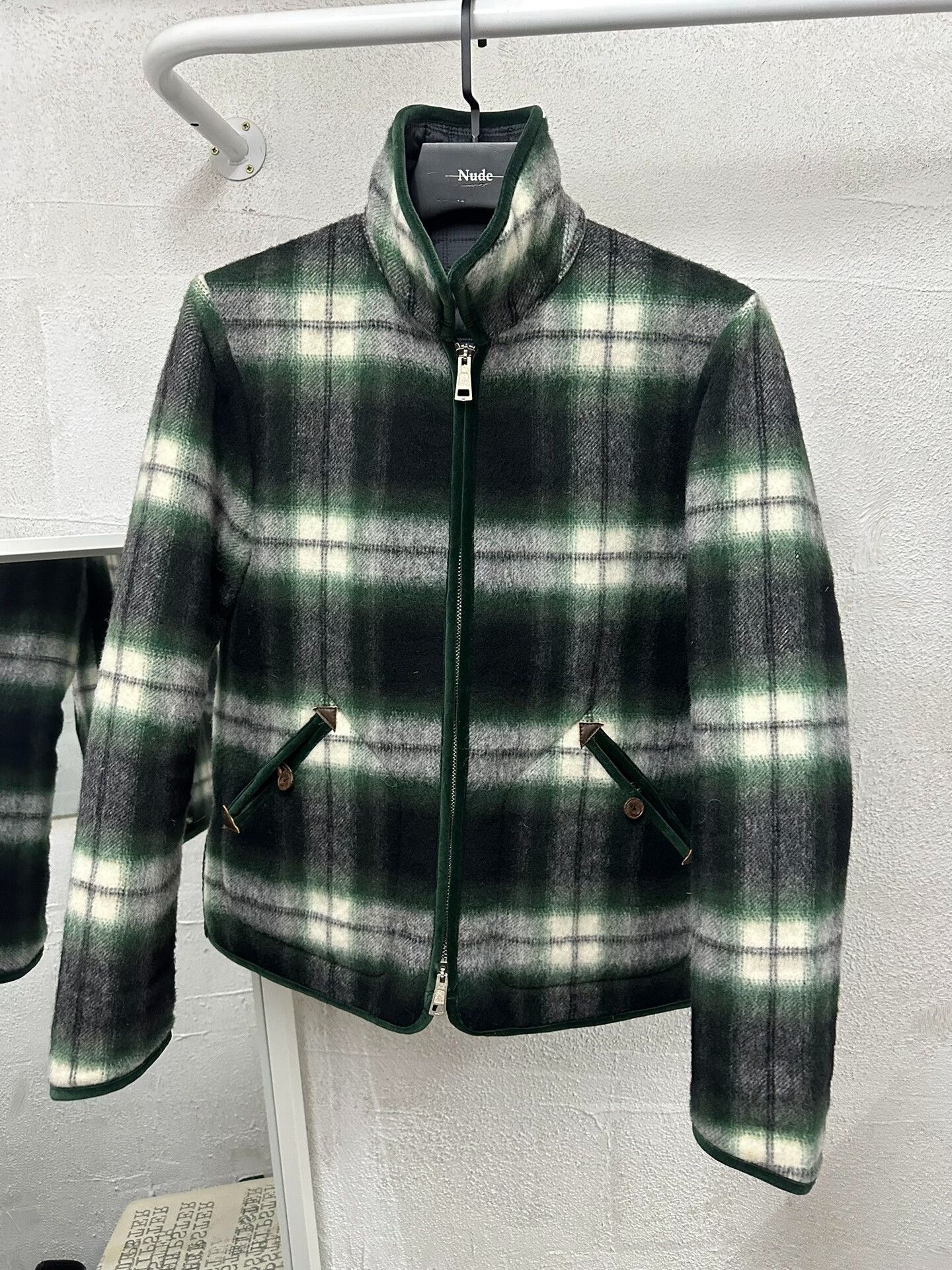 Comme des Garcons velvet wool plaid jacket with silk trim Size US M / EU 48-50 / 2 - 3 Thumbnail
