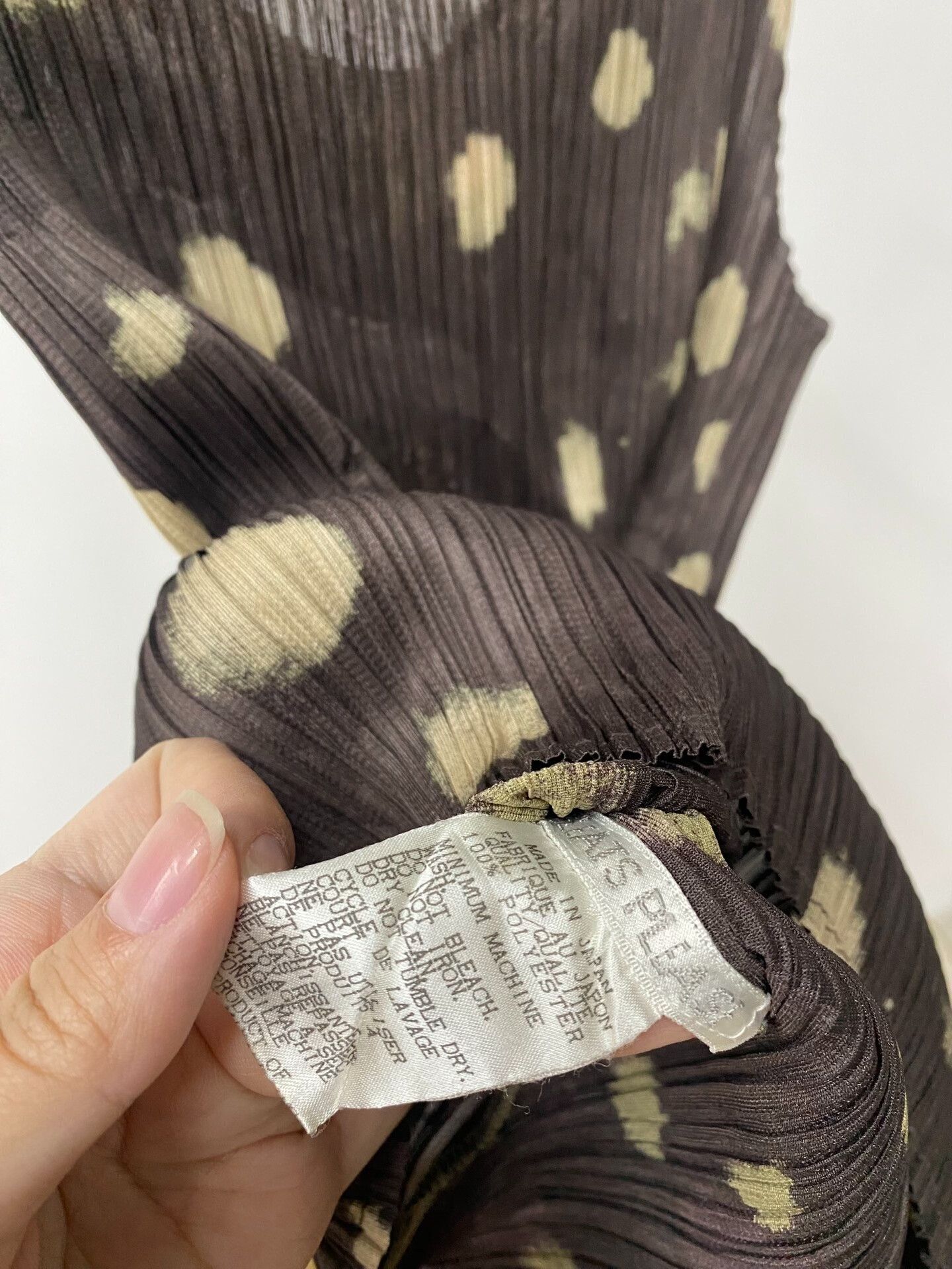 Pleats Please Issey Miyake issey miyake pleatsplease brown patterned tank top Size M / US 6-8 / IT 42-44 - 3 Thumbnail