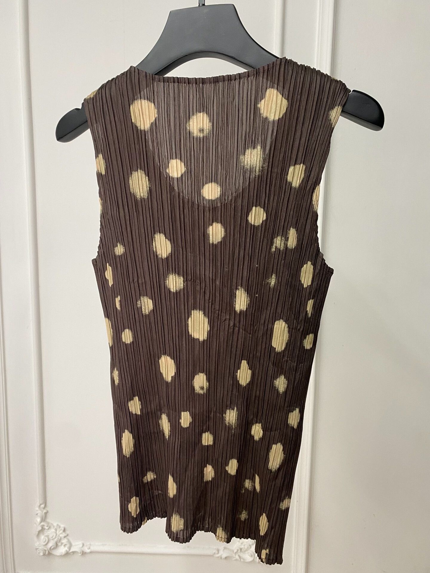 Pleats Please Issey Miyake issey miyake pleatsplease brown patterned tank top Size M / US 6-8 / IT 42-44 - 2 Thumbnail