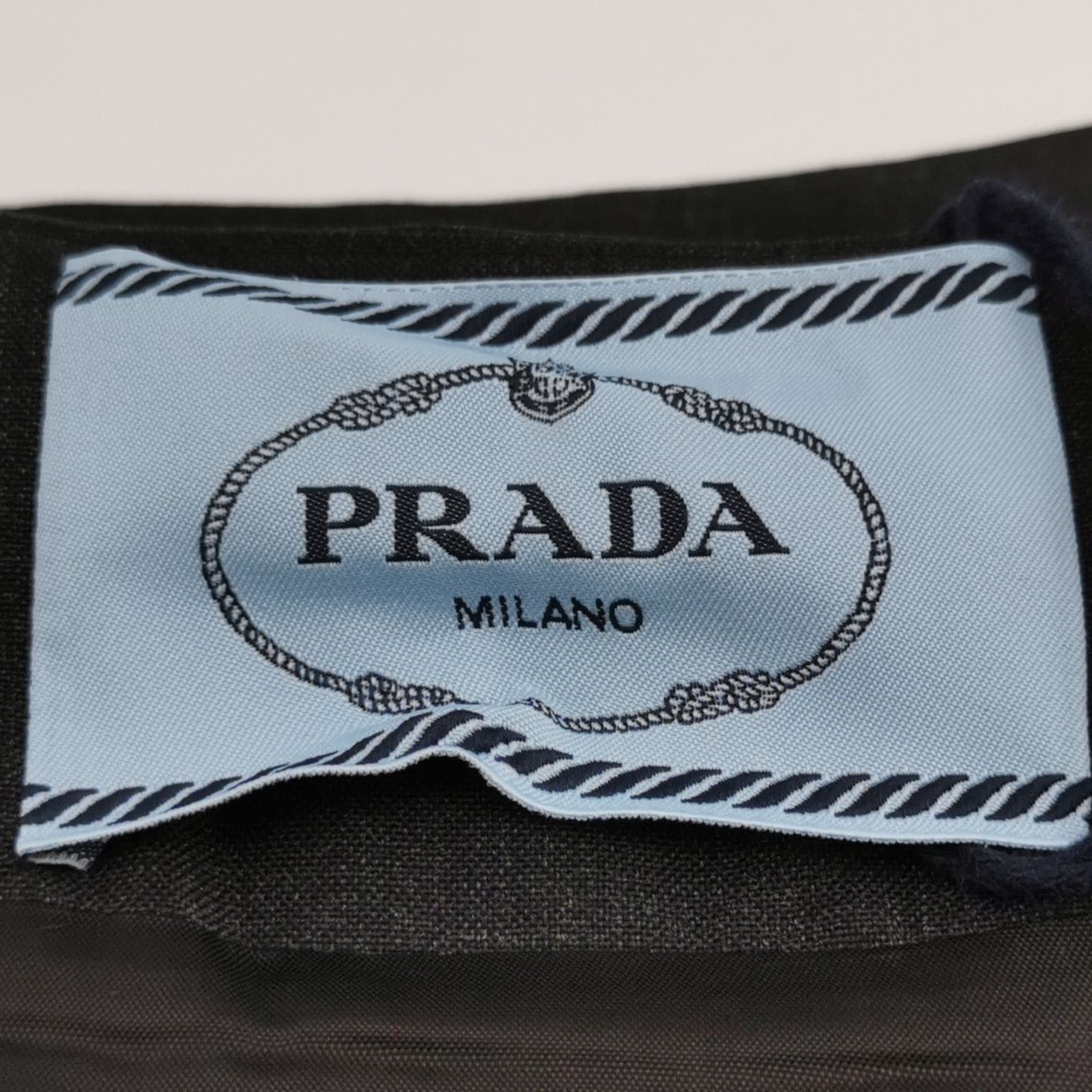 Prada Prada Black Wool Triangle Logo Spaghetti Strap Dress 0079 Size US 36 / EU 52 - 5 Thumbnail