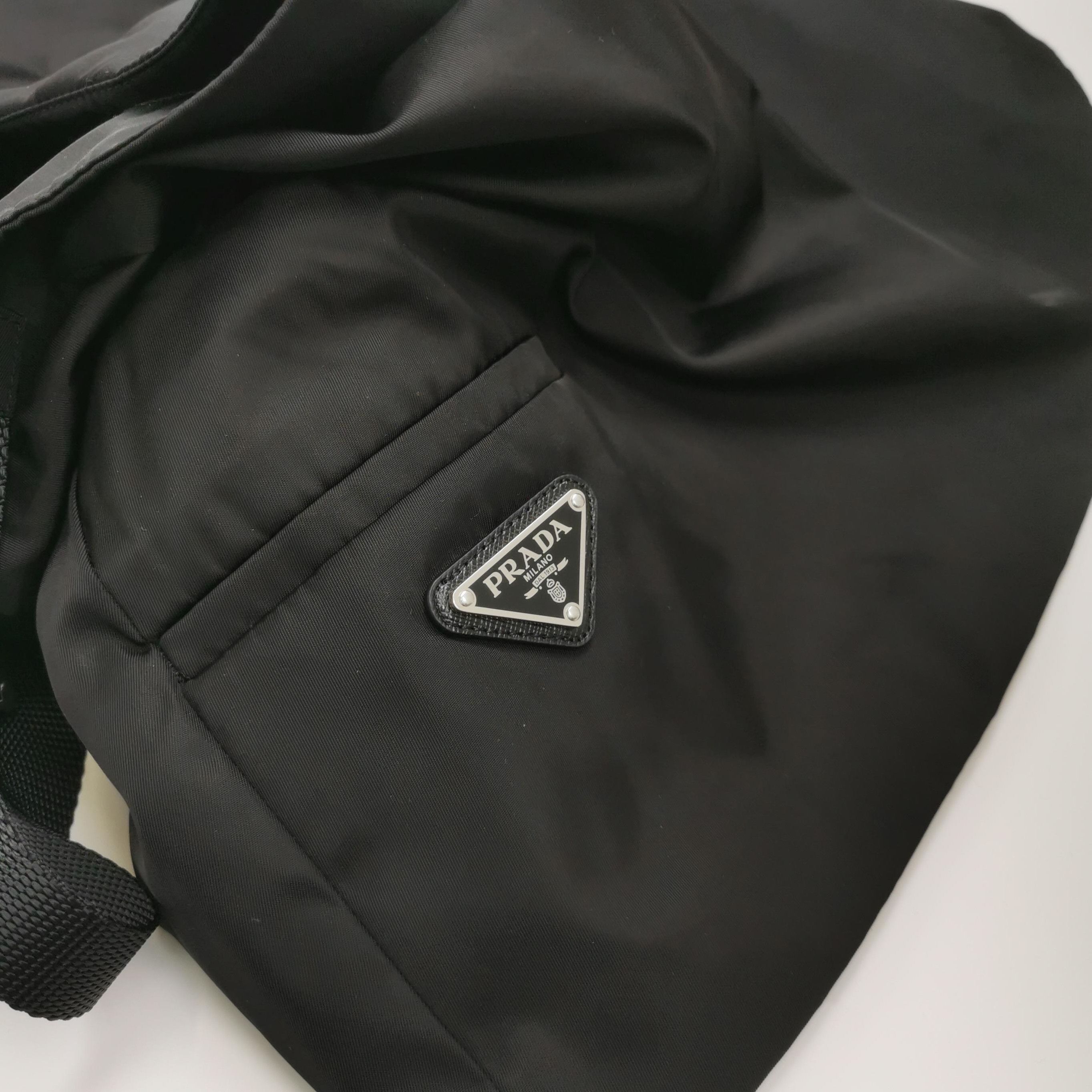 Prada Prada Pleated Black Triangle Logo Skirt 0079 Size US 40 / EU 56 - 3 Thumbnail