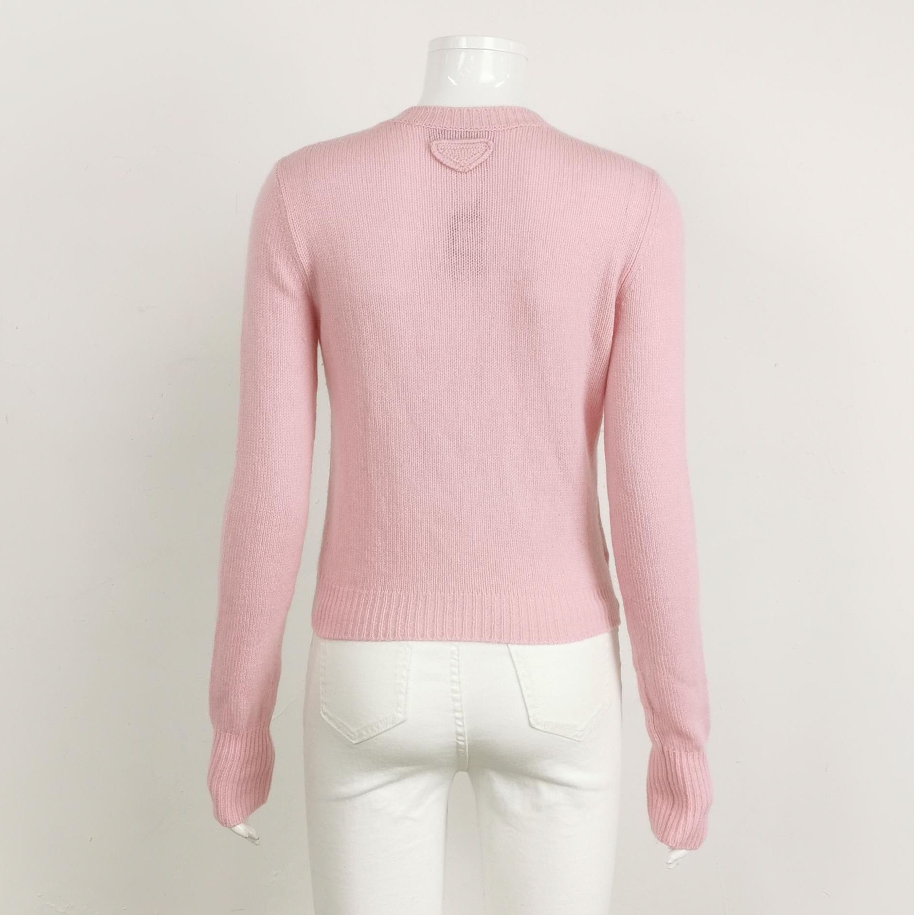 Prada Prada Pink Cashmere Button-Up Cardigan 0079 Size US M / EU 48-50 / 2 - 2 Thumbnail