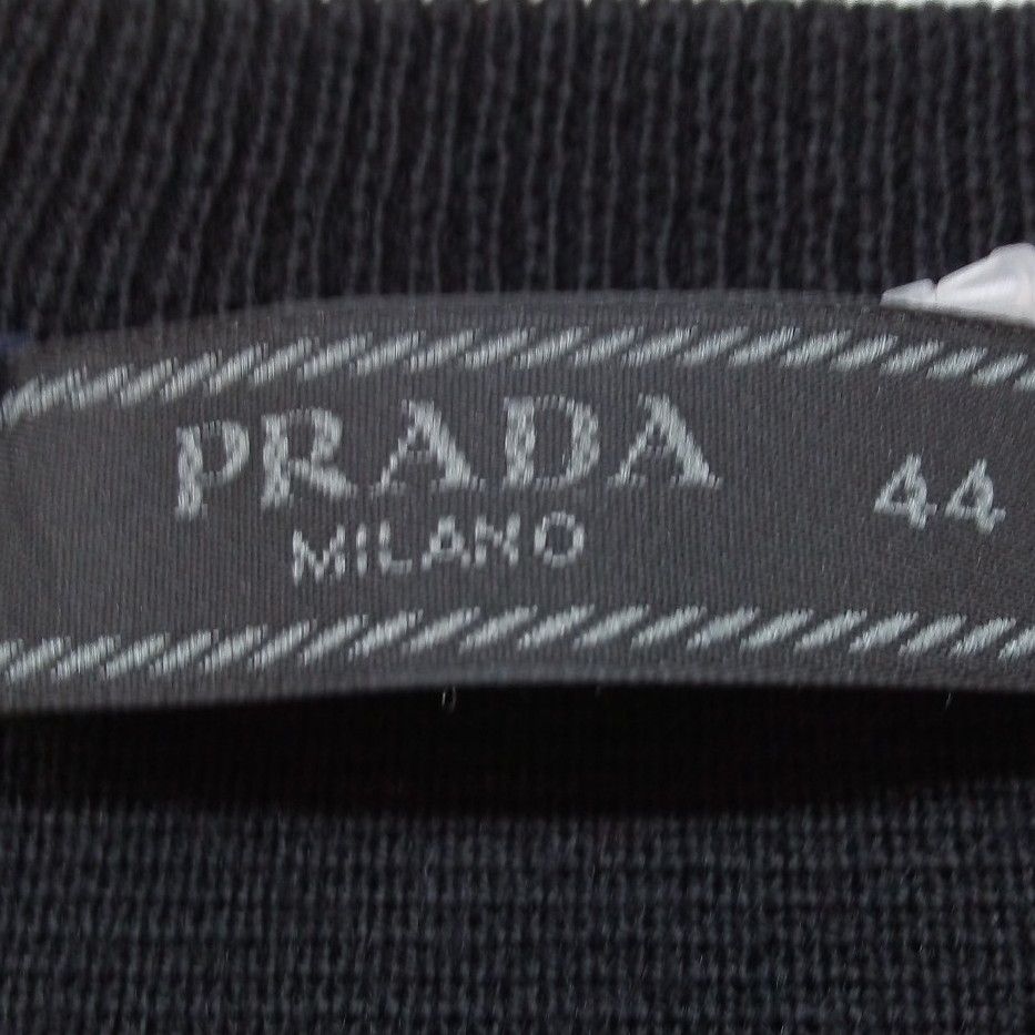 Prada Prada Black Layered Knit Sweater with Sheep Wool 0079 Size US M / EU 48-50 / 2 - 6 Thumbnail