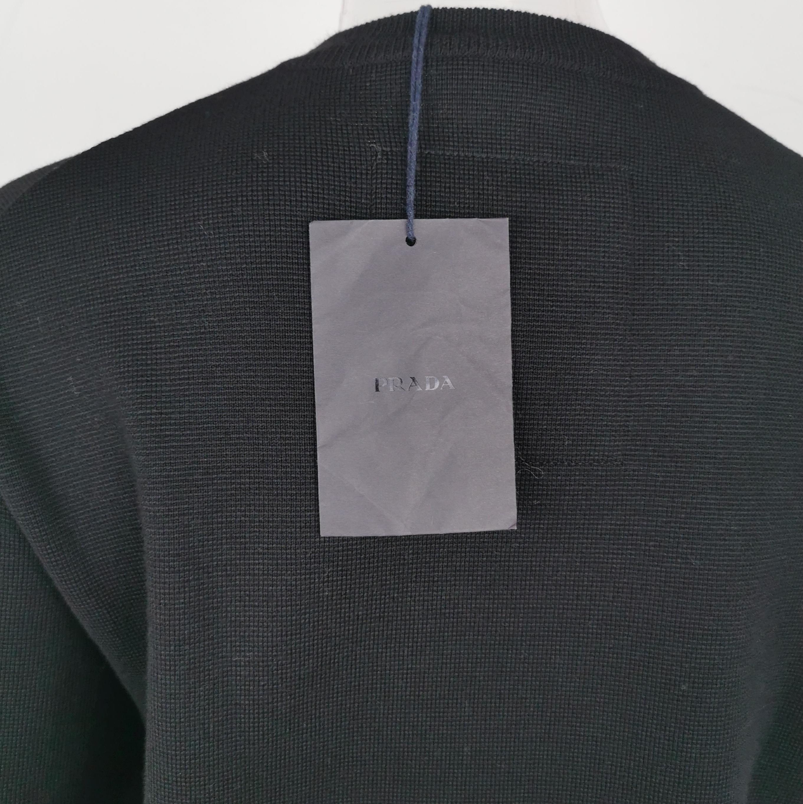 Prada Prada Black Layered Knit Sweater with Sheep Wool 0079 Size US M / EU 48-50 / 2 - 4 Thumbnail