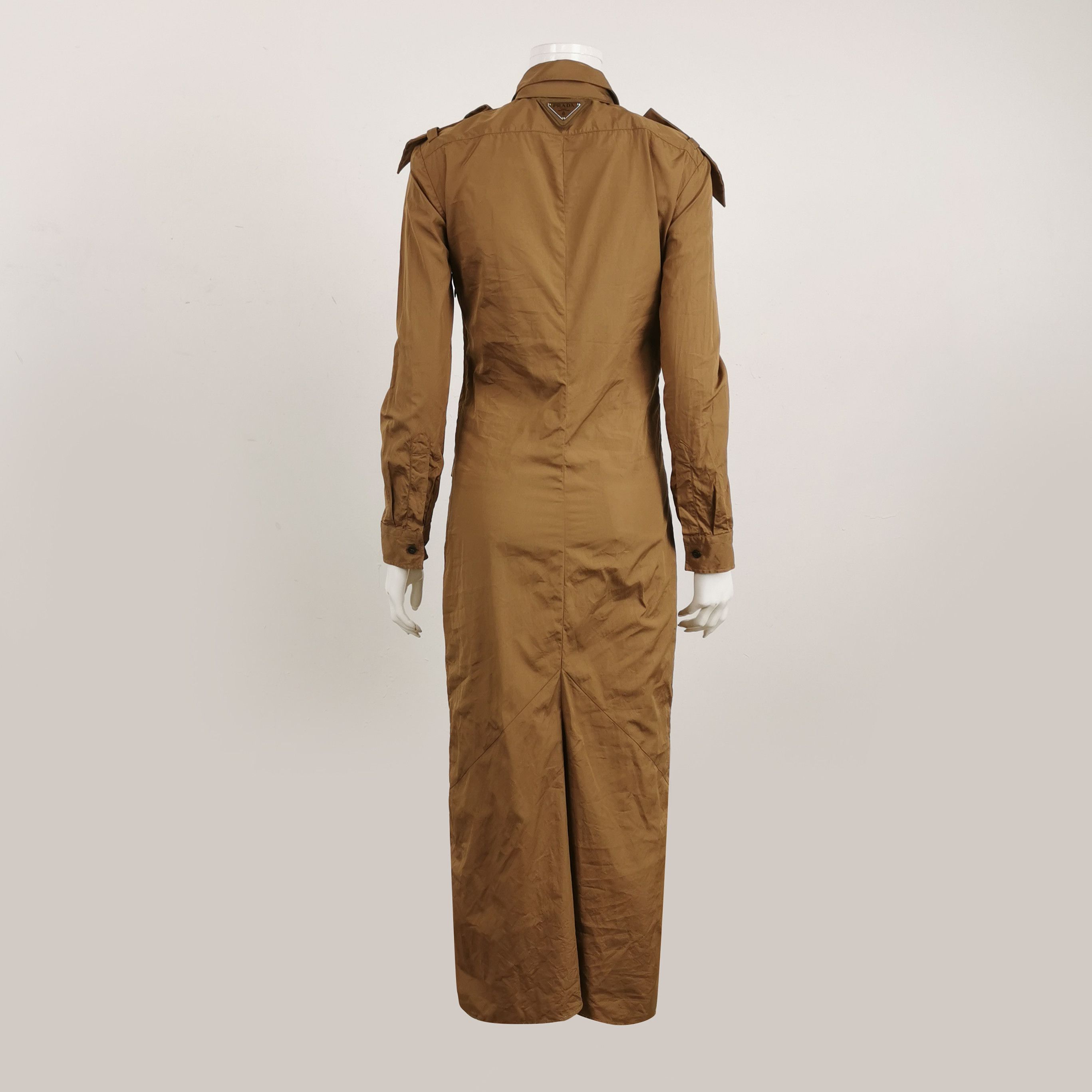 Prada Prada Cotton Solid Color Dress Size 36 0079 Size US 36 / EU 52 - 2 Thumbnail