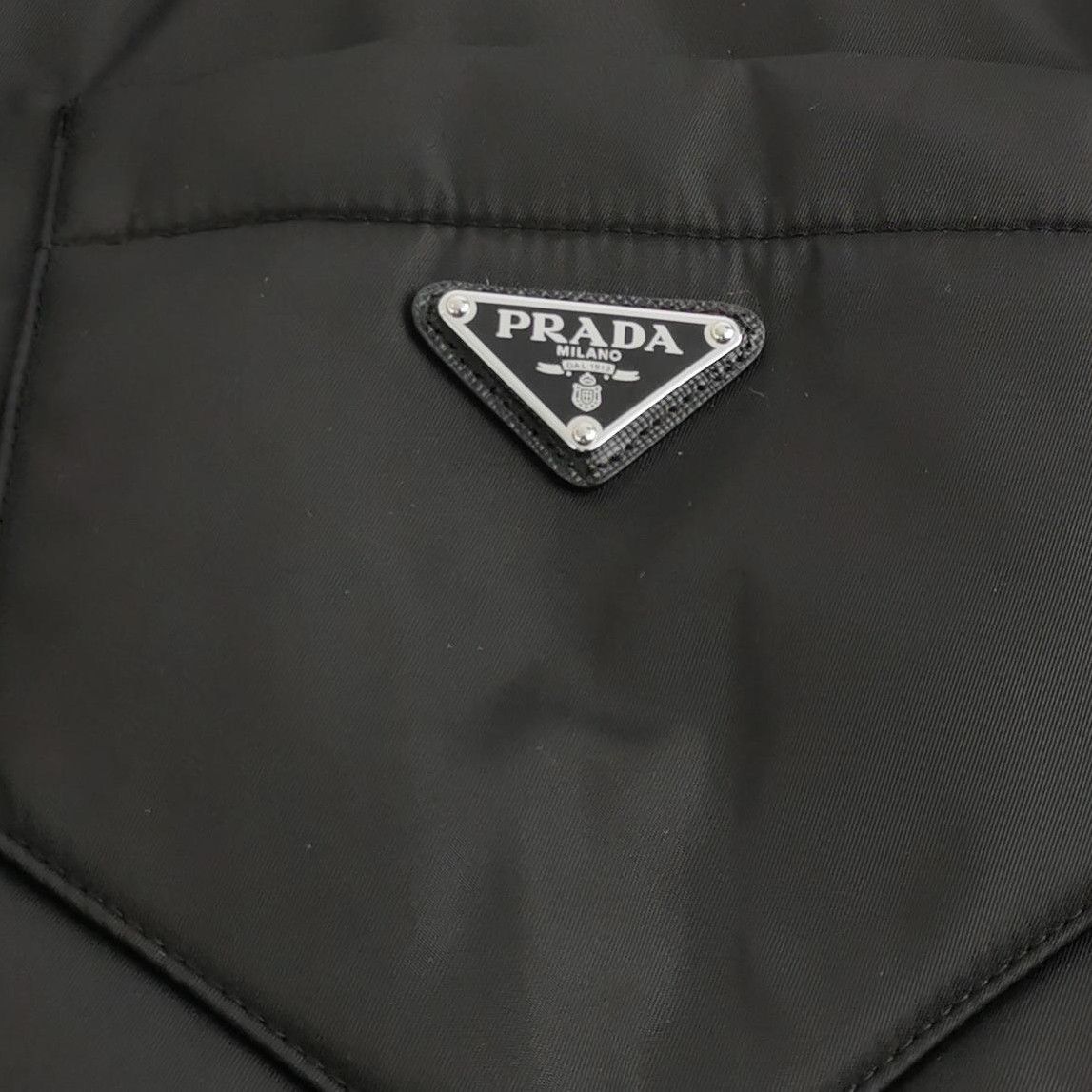 Prada Prada Black Logo Short Sleeve Cotton Jacket 0079 Size US S / EU 44-46 / 1 - 4 Thumbnail