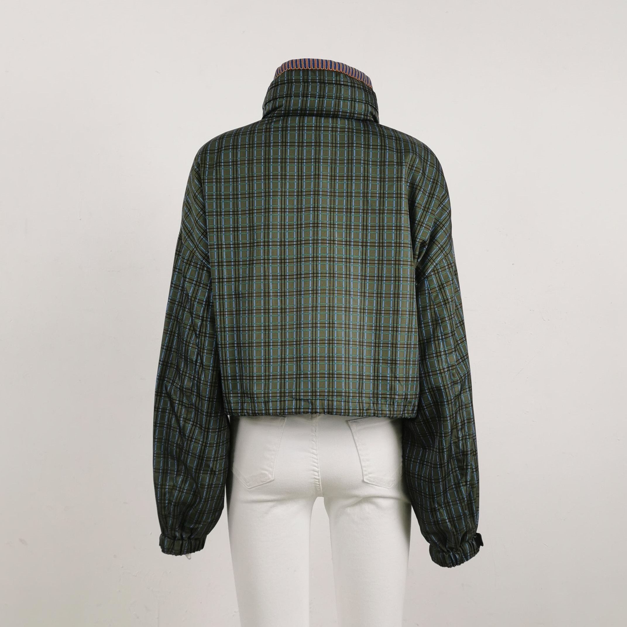 Prada Prada Colorful Check Cropped Jacket 0079 Size US M / EU 48-50 / 2 - 2 Thumbnail