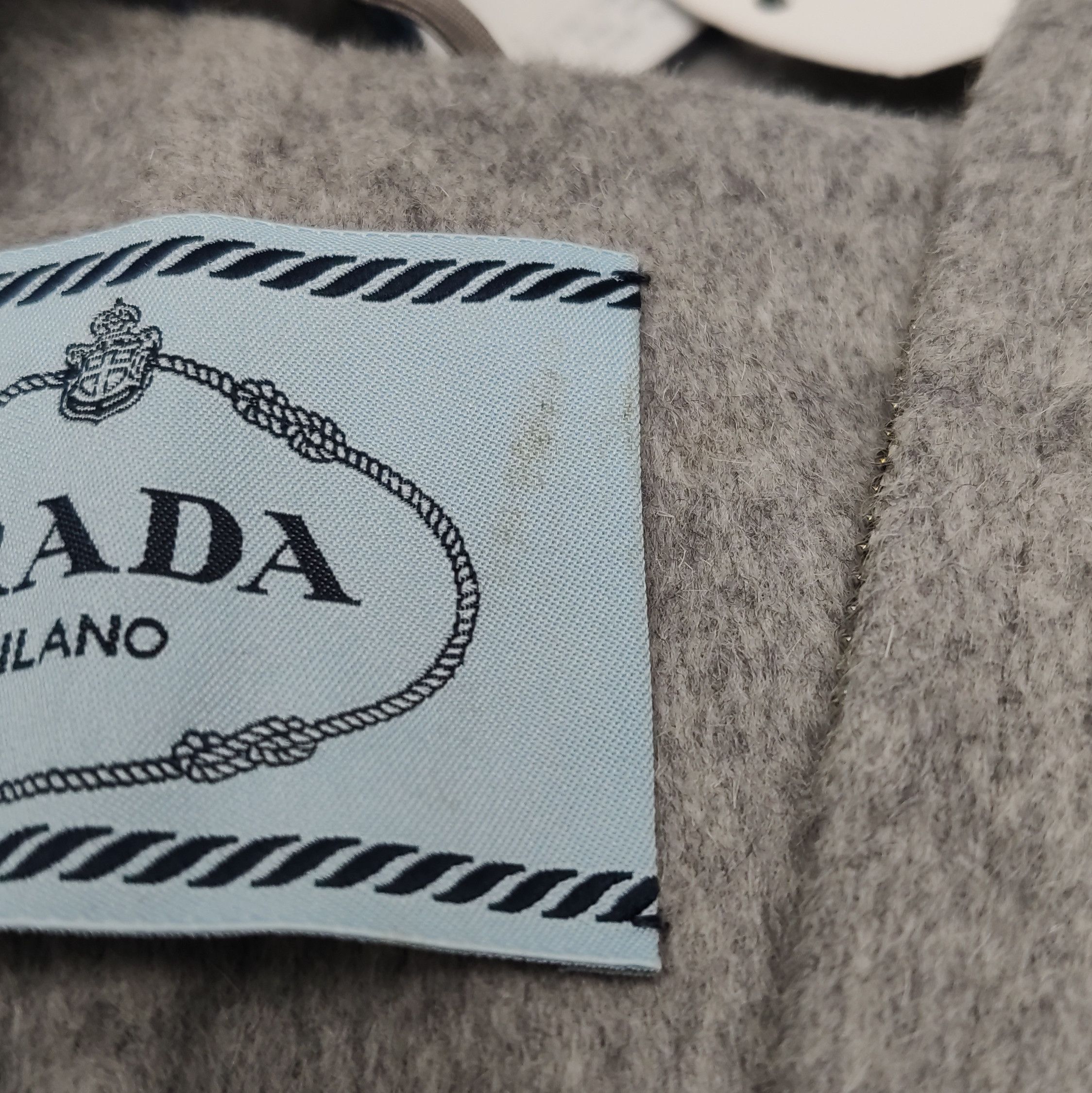 Prada Prada Grey Wool Blend Hooded Long Sleeve Coat 0079 Size US S / EU 44-46 / 1 - 10 Thumbnail