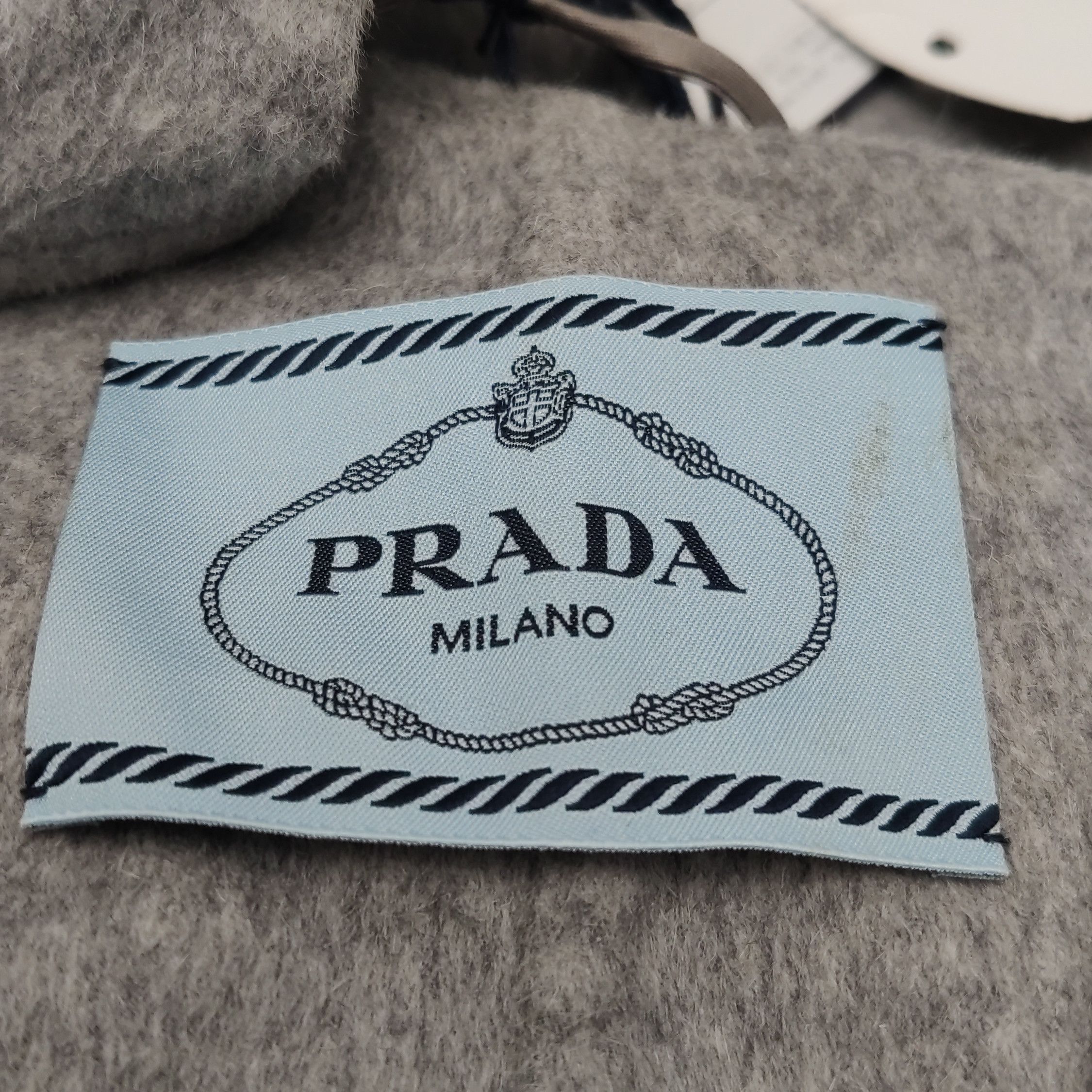 Prada Prada Grey Wool Blend Hooded Long Sleeve Coat 0079 Size US S / EU 44-46 / 1 - 5 Thumbnail