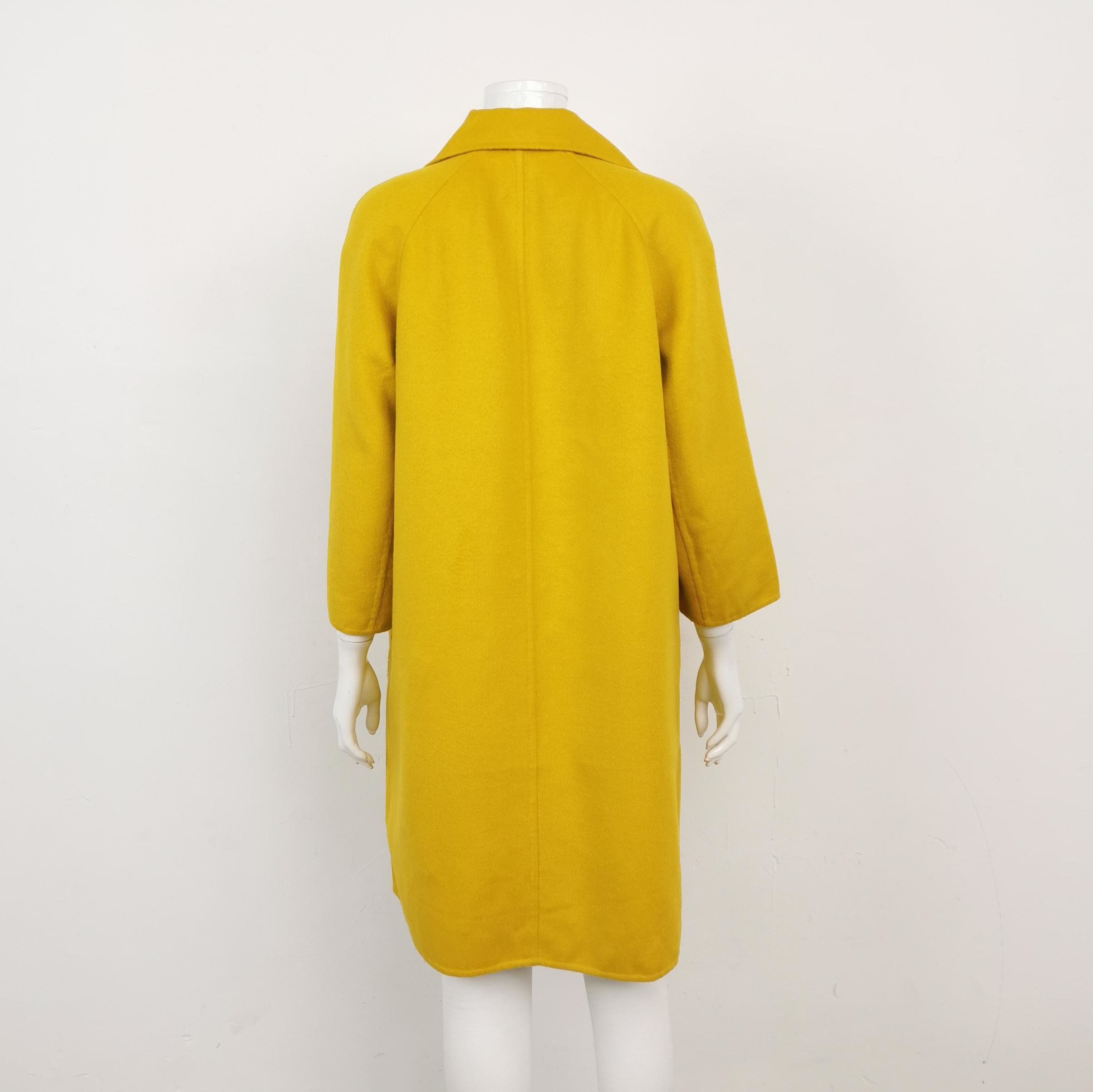 Prada Prada Wool Blend Mustard Long Coat 0079 Size US L / EU 52-54 / 3 - 2 Thumbnail