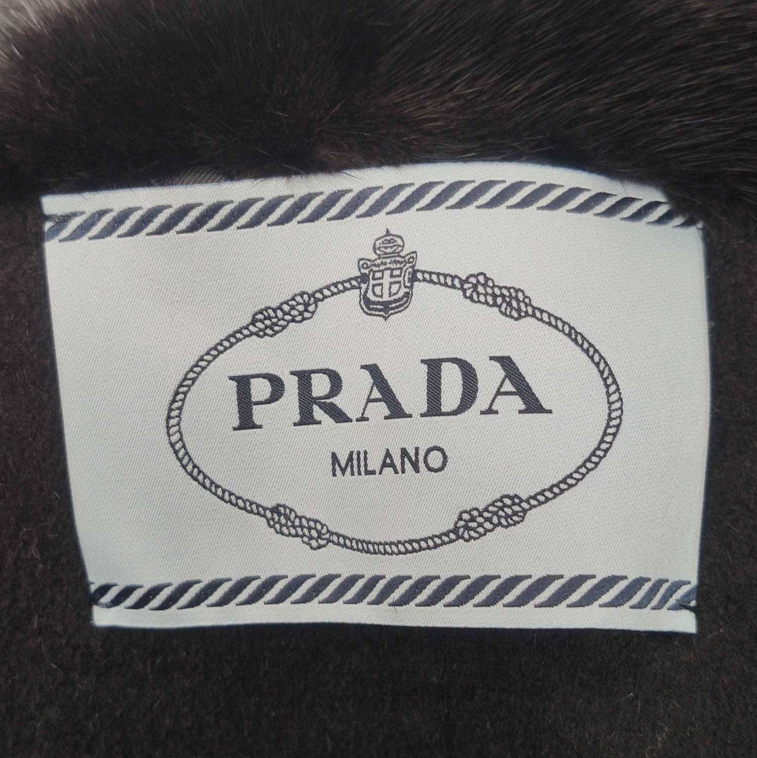 Prada Prada Wool Blend Black Lapel Coat 0079 Size US L / EU 52-54 / 3 - 4 Thumbnail