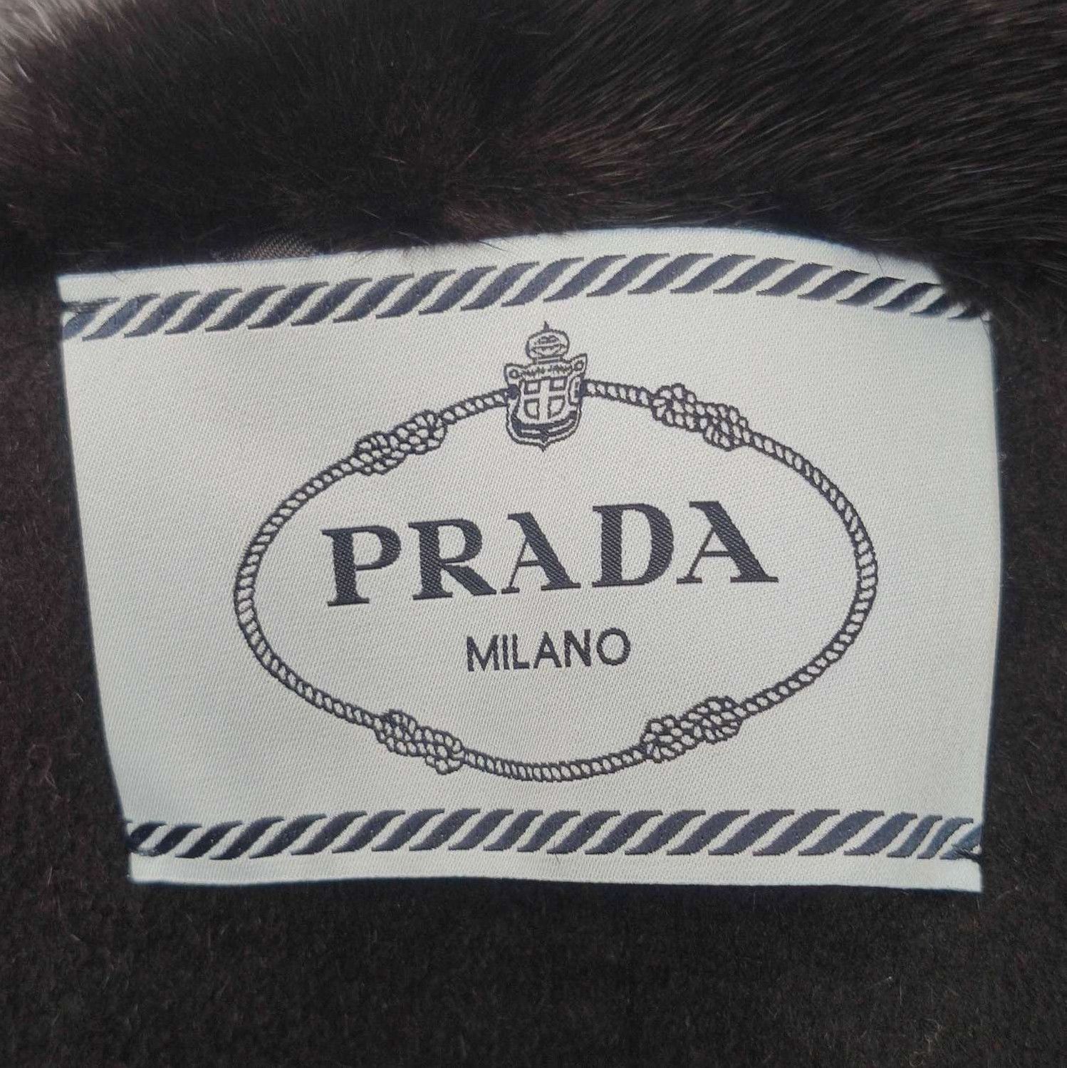Prada Prada Wool Blend Coat with Fur Collar 0079 Size US L / EU 52-54 / 3 - 4 Thumbnail
