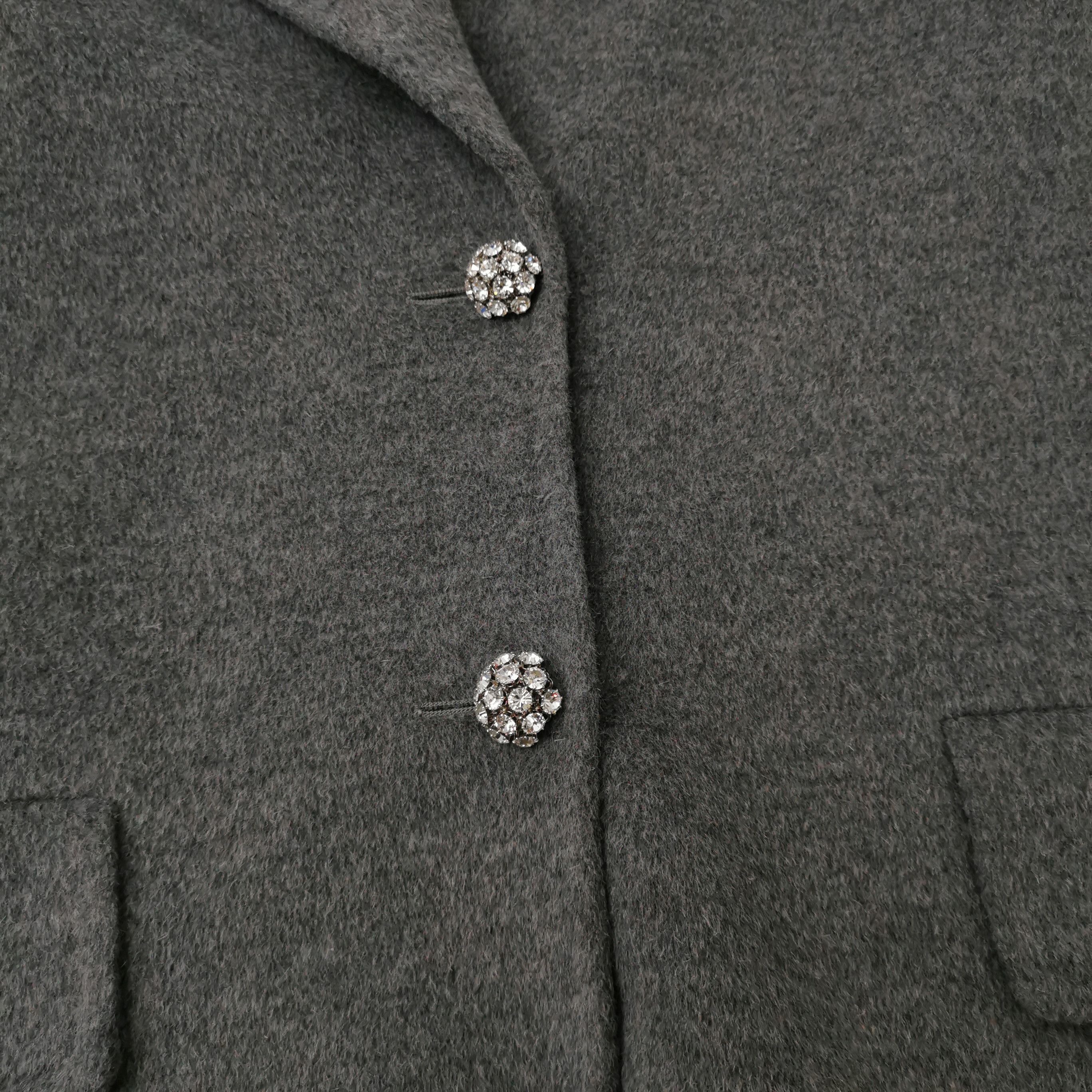 Prada Prada Grey Wool Blend Overcoat for Women 0079 Size US M / EU 48-50 / 2 - 3 Thumbnail
