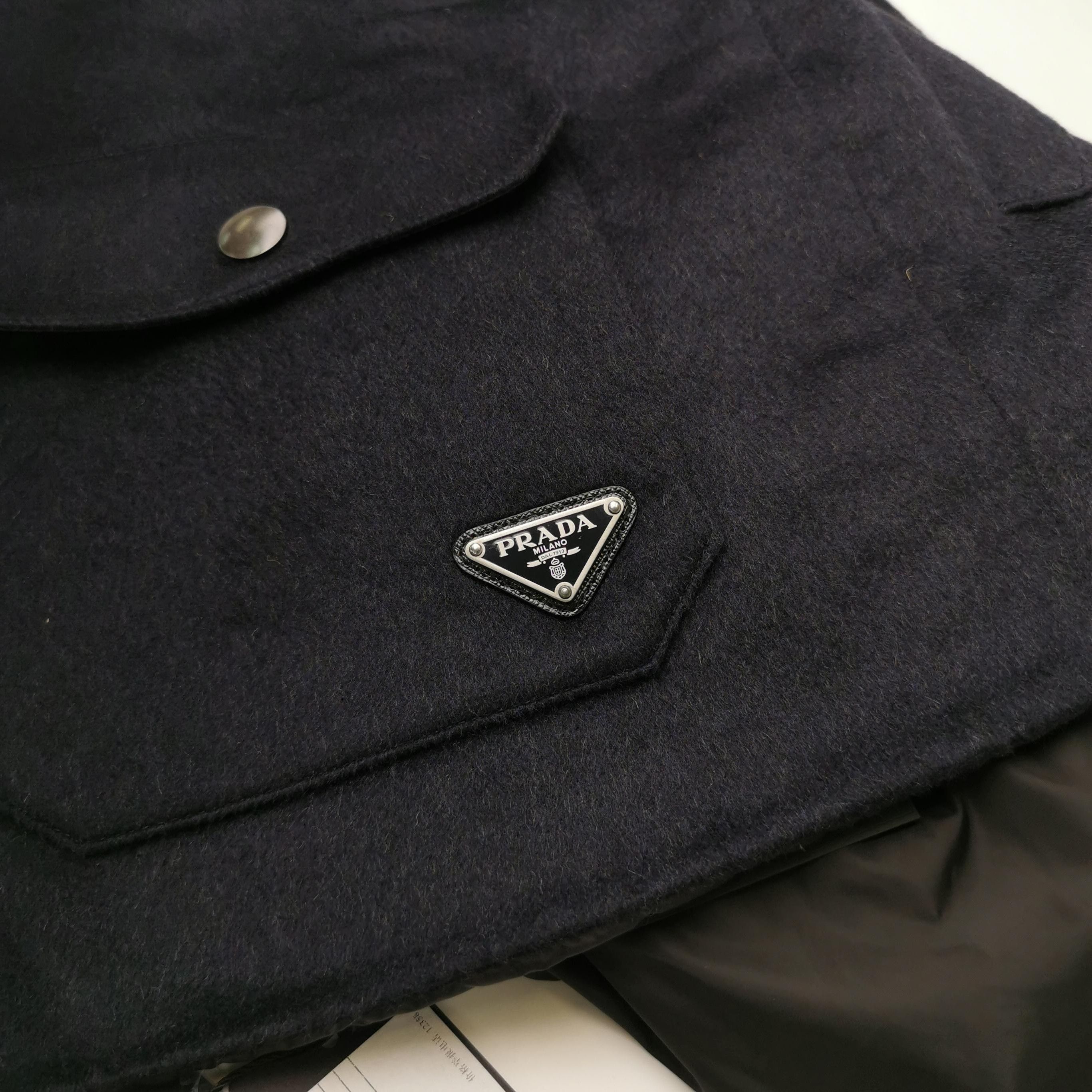 Prada Prada Cashmere Blend Hooded Coat 0079 Size US L / EU 52-54 / 3 - 3 Thumbnail