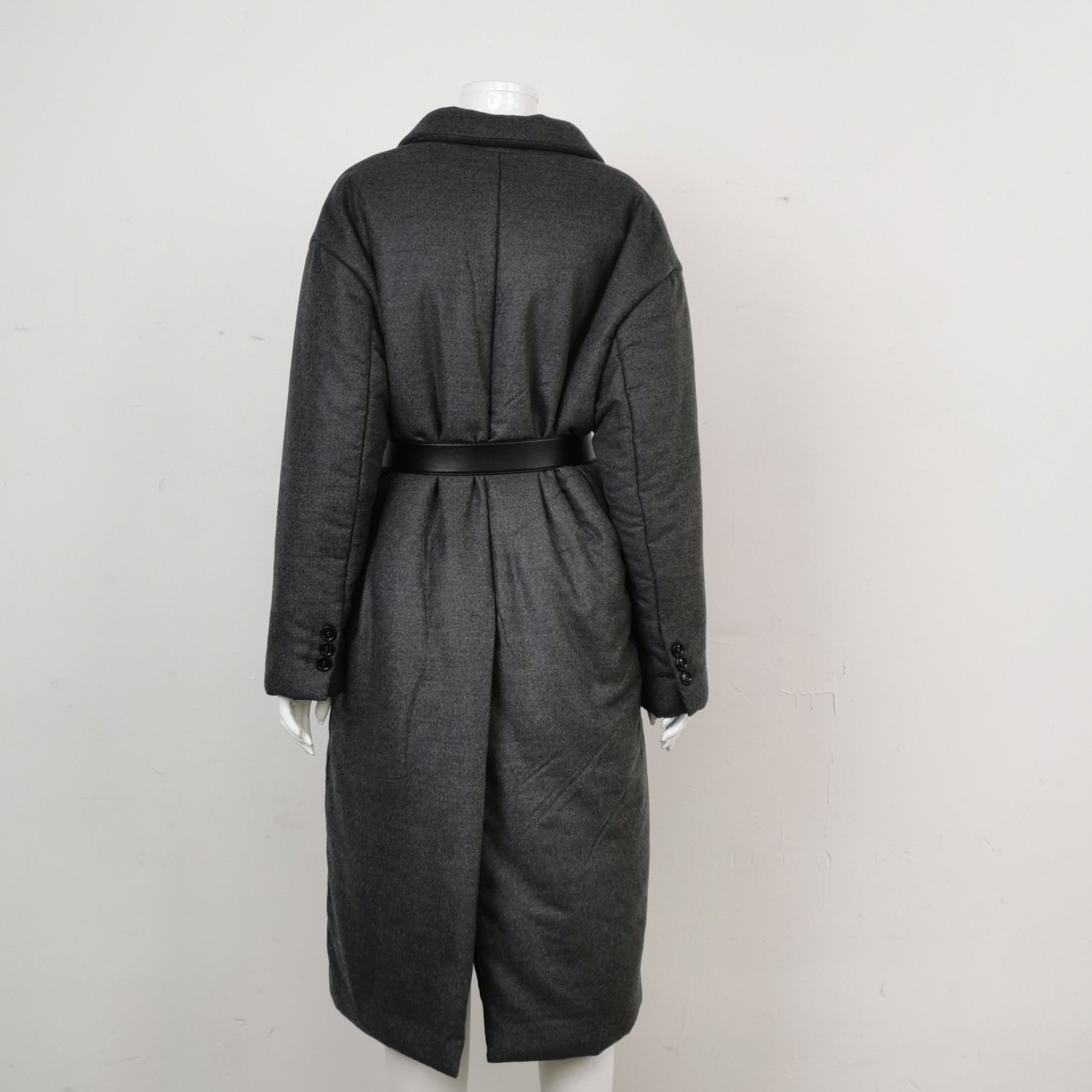 Prada Prada Charcoal Wool Cashmere Blend Coat 0079 Size US S / EU 44-46 / 1 - 2 Thumbnail
