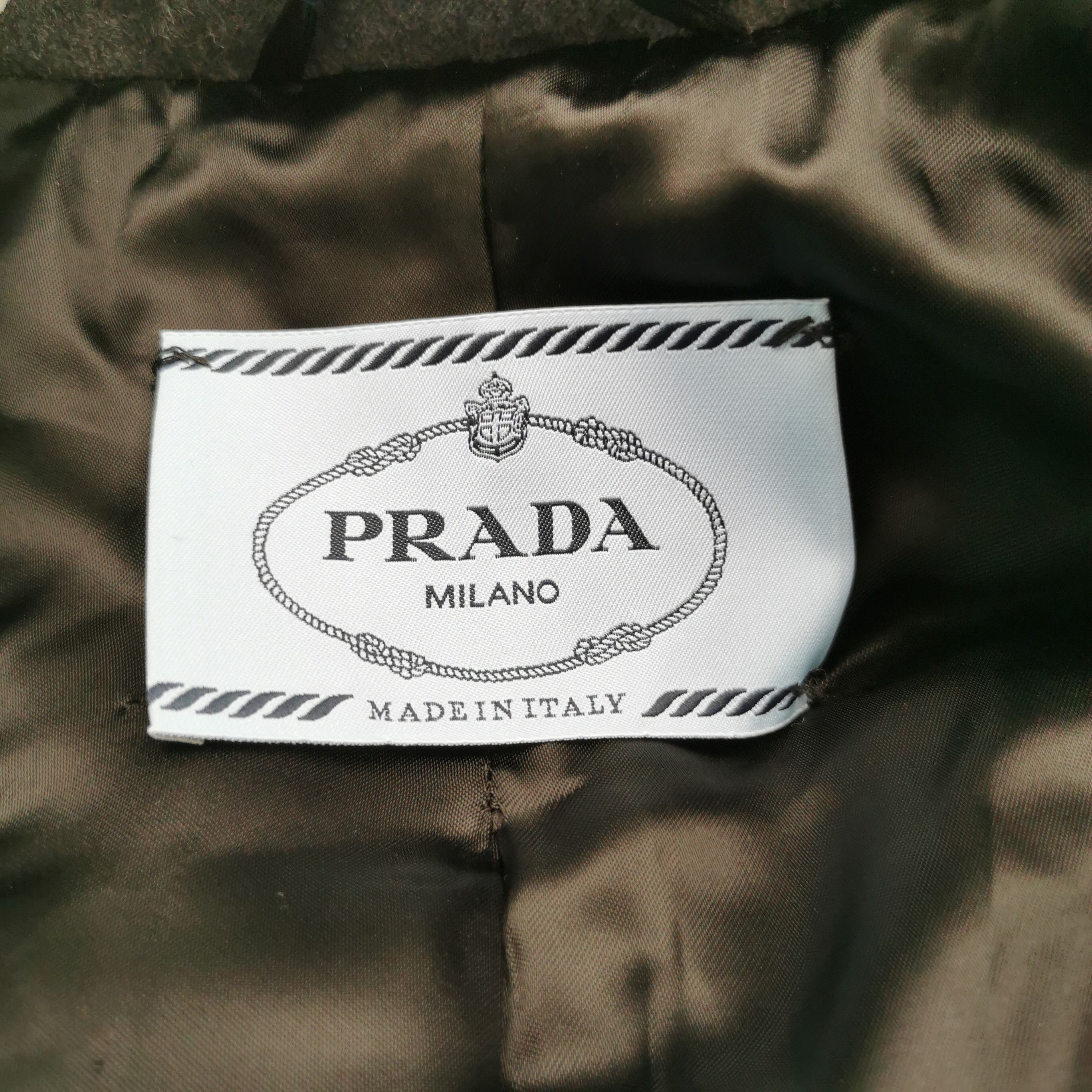 Prada Prada Charcoal Wool Cashmere Blend Coat 0079 Size US S / EU 44-46 / 1 - 9 Thumbnail