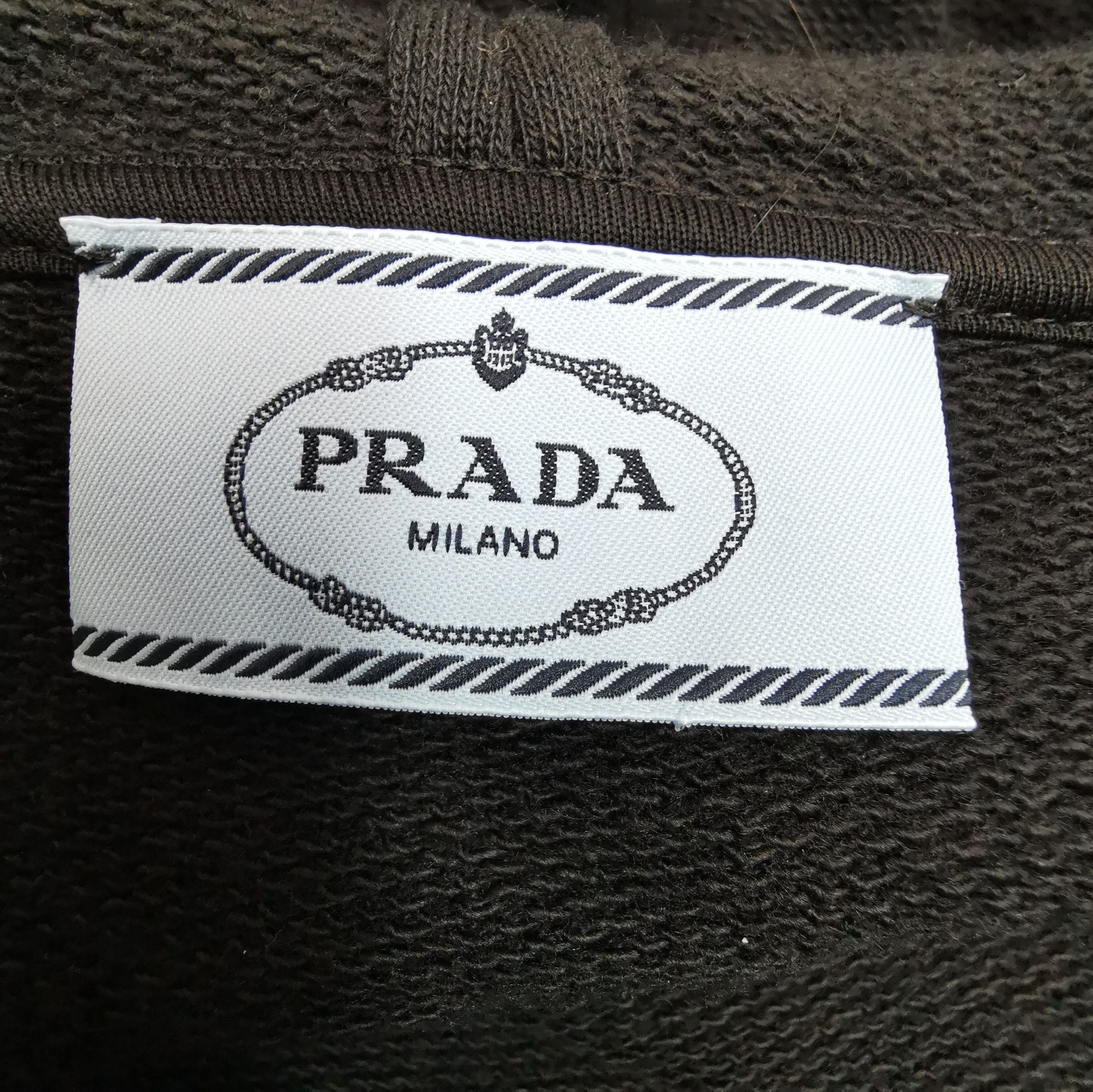 Prada Prada Hooded Jacket with Leather and Cotton Blend 0079 Size US L / EU 52-54 / 3 - 6 Thumbnail