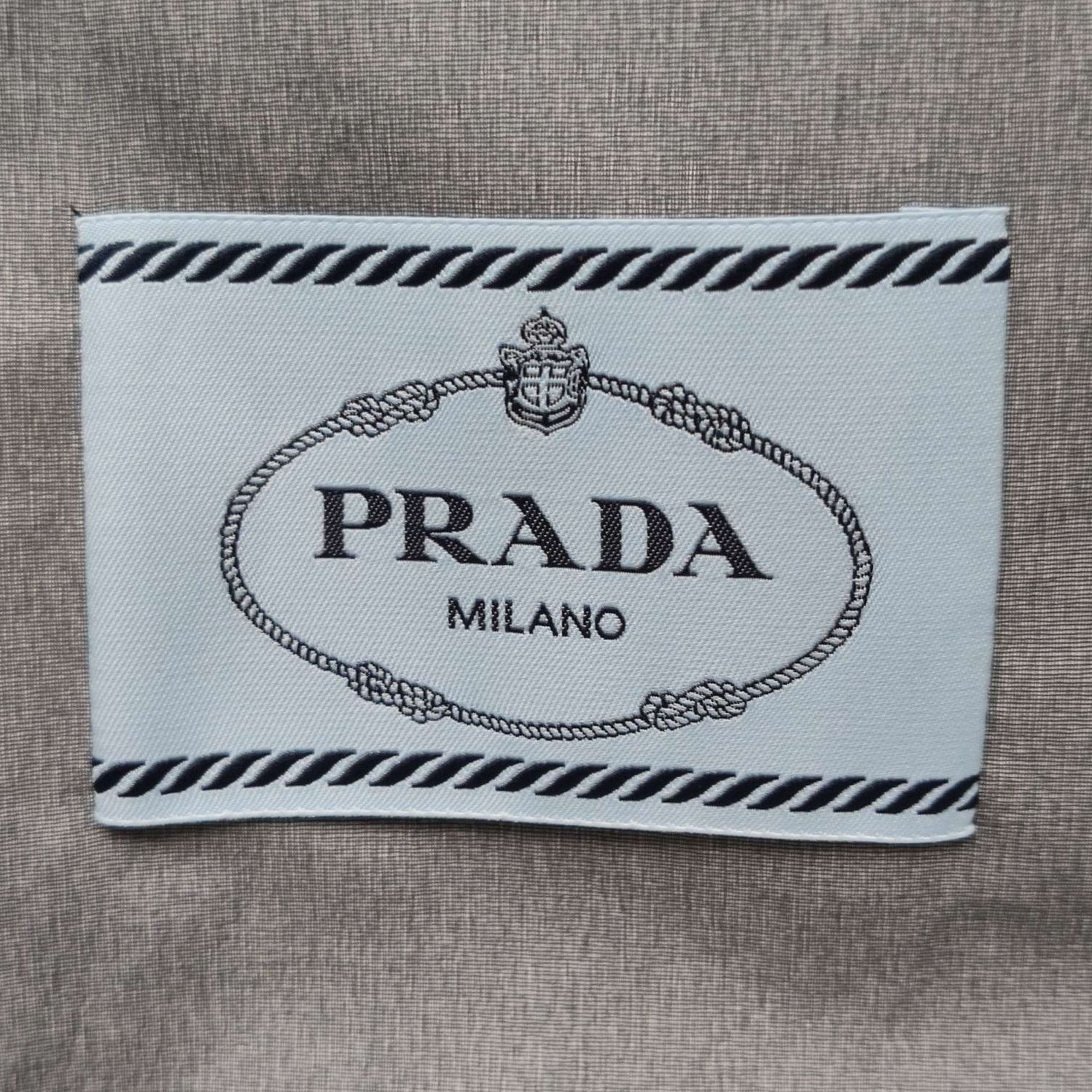 Prada Prada Black Cotton Triangle Logo Jacket 0079 Size US L / EU 52-54 / 3 - 5 Thumbnail