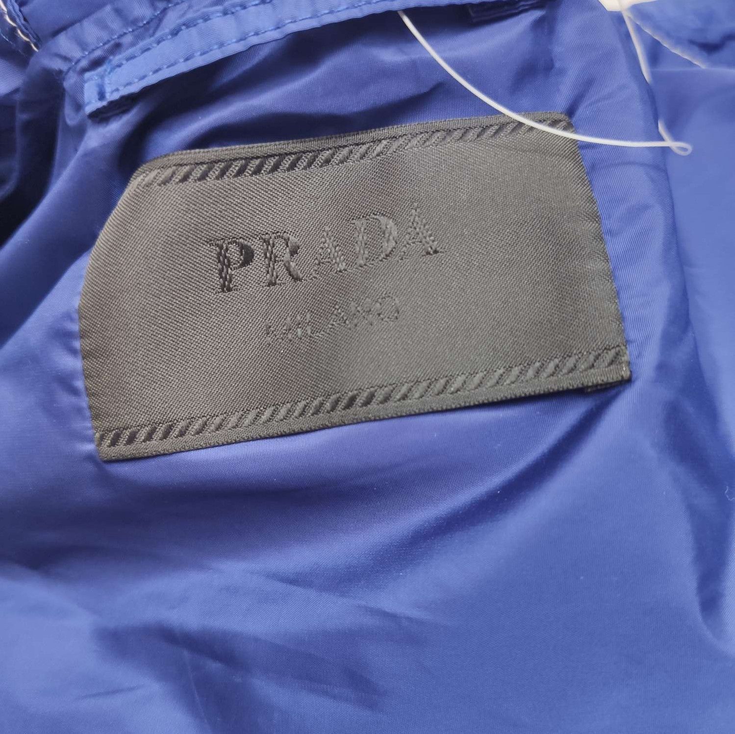 Prada Prada Hooded Triangle Logo Jacket in Blue 0079 Size US M / EU 48-50 / 2 - 5 Thumbnail