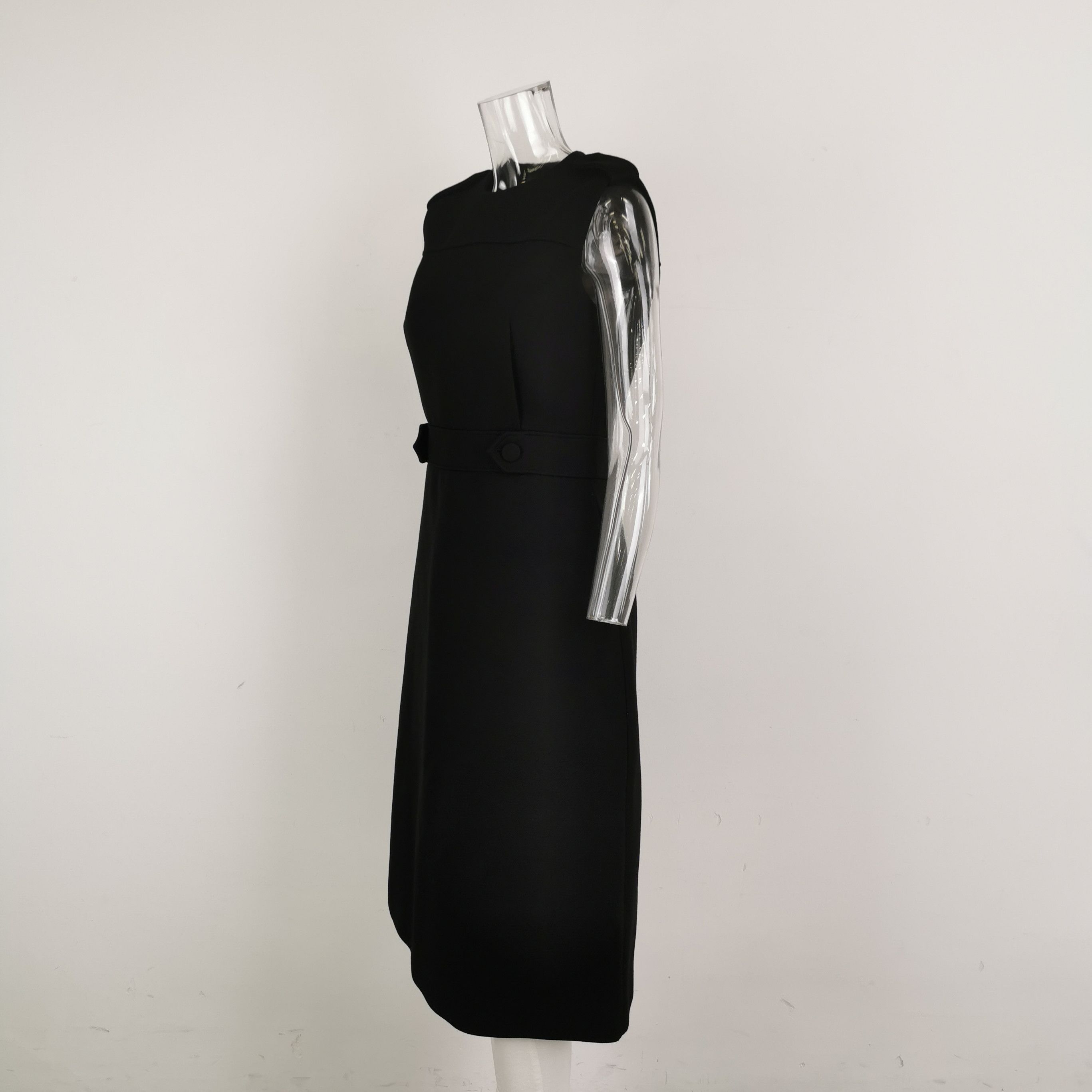 Prada Prada Black Wool Crewneck Dress 0079 Size US 44 / EU 60 - 2 Thumbnail