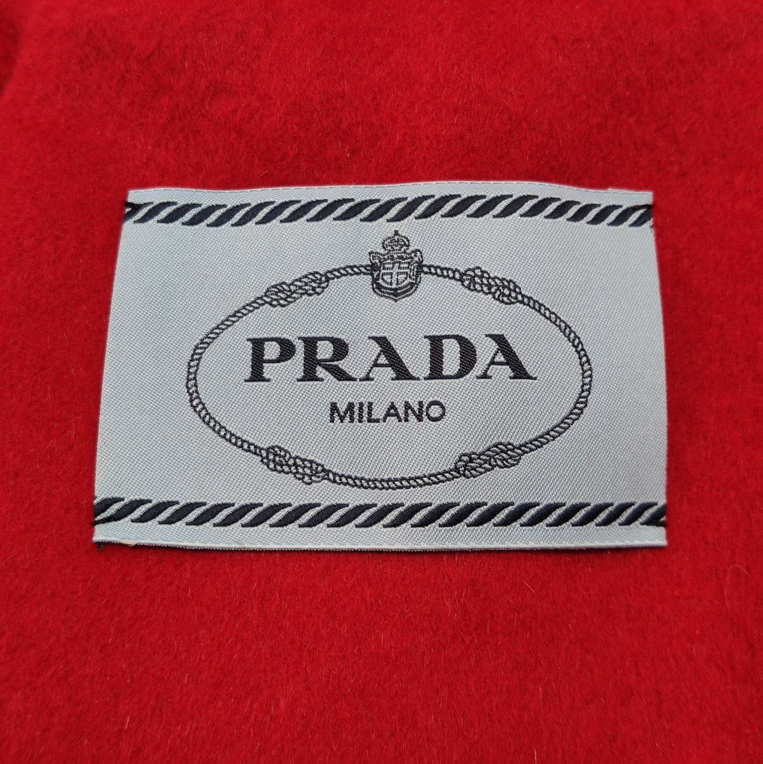 Prada Prada Red Wool Rabbit Fur Hooded Coat 0079 Size US M / EU 48-50 / 2 - 6 Thumbnail
