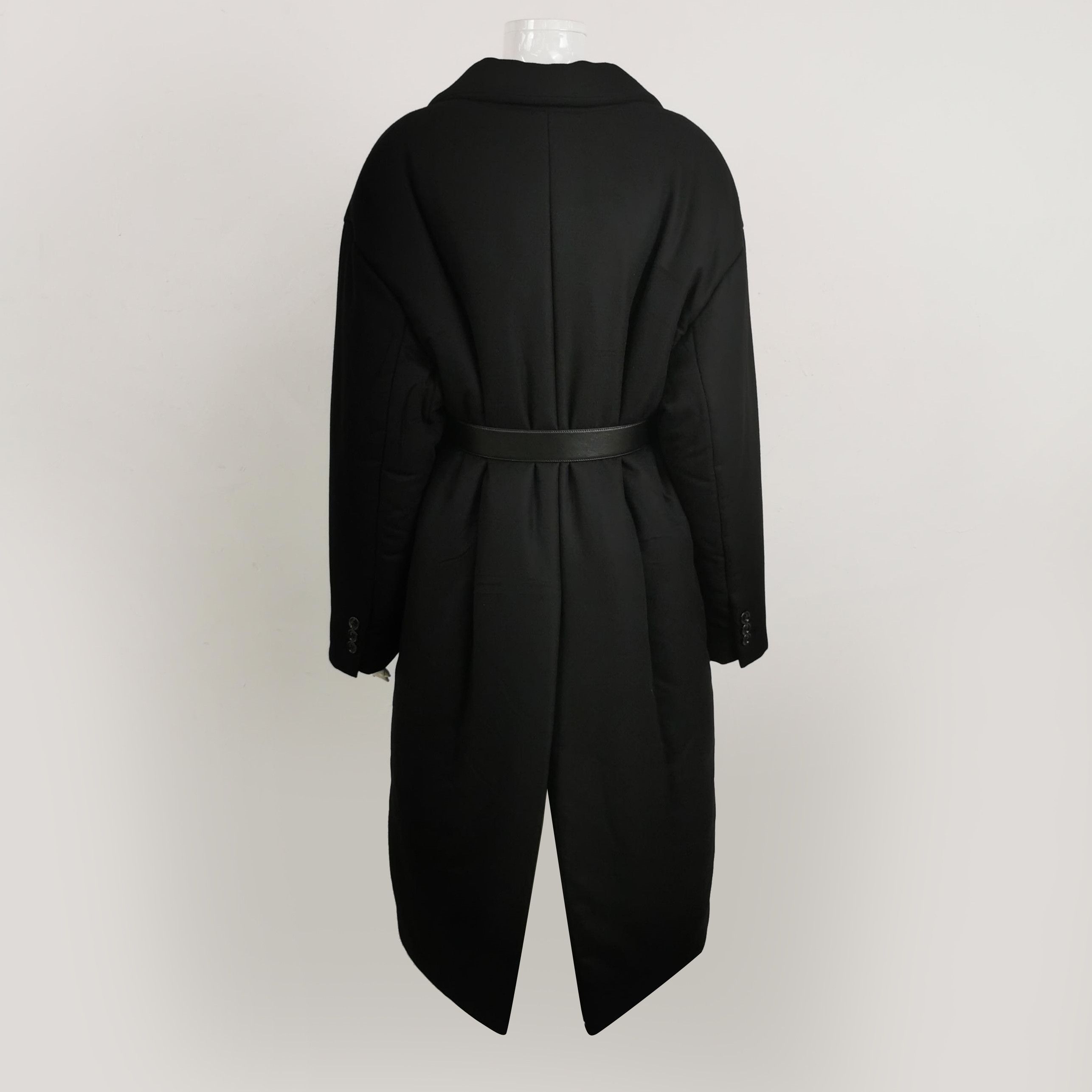 Prada Prada Wool Blend Long Sleeve Belted Coat 0079 Size US M / EU 48-50 / 2 - 2 Thumbnail