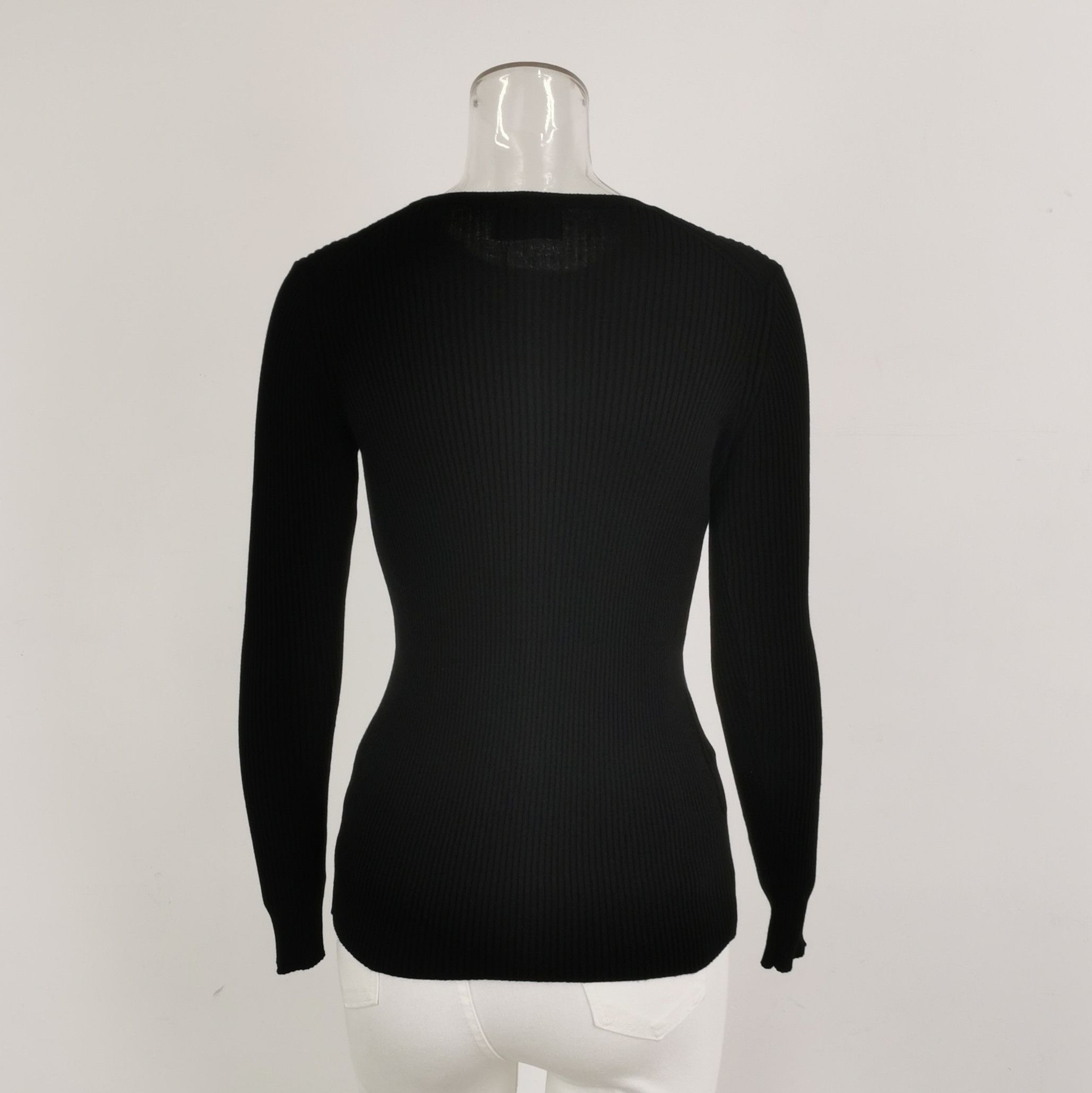 Prada Prada Ribbed Knit Long Sleeve Top 0079 Size US XS / EU 42 / 0 - 3 Thumbnail