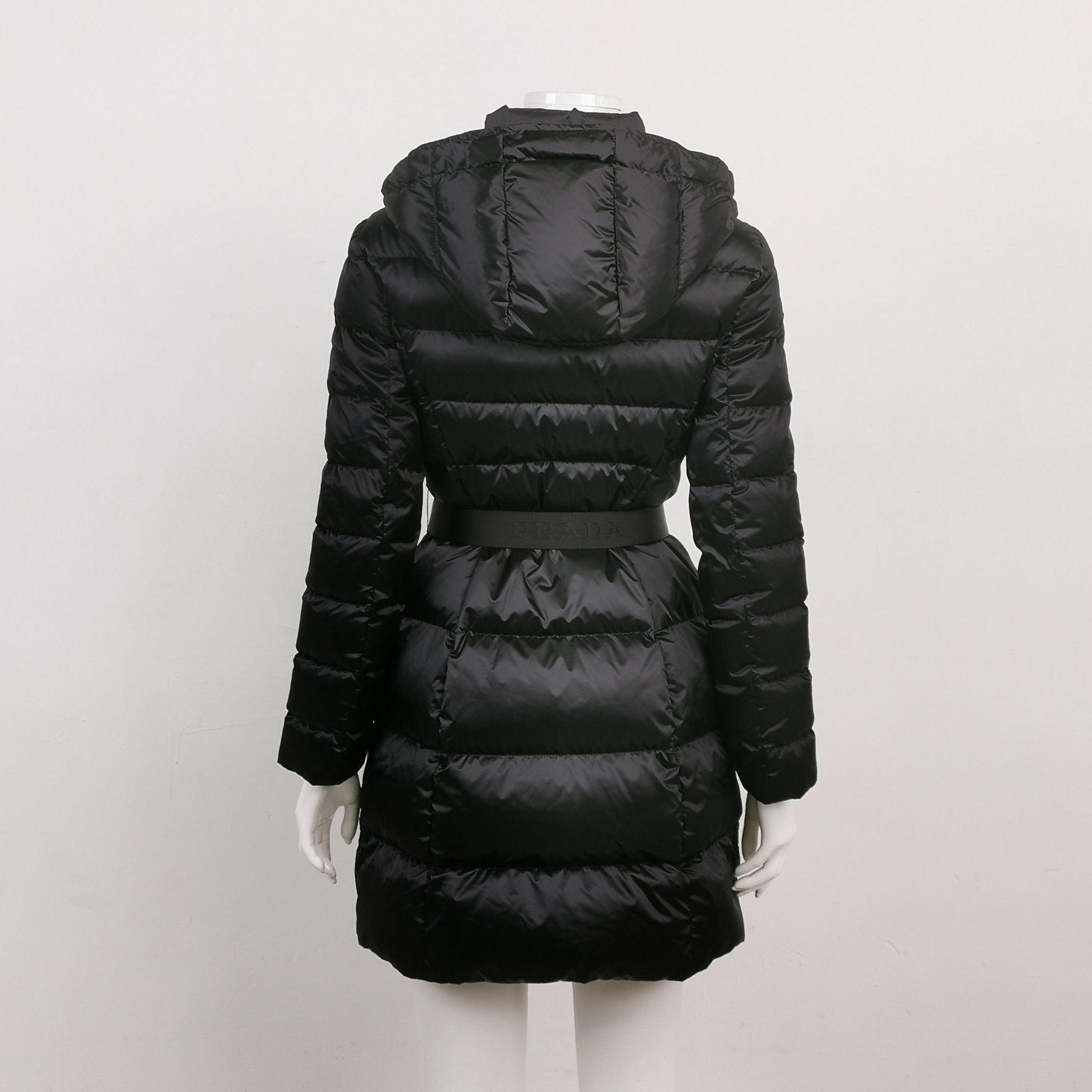 Prada Prada Quilted Belted Hooded Long Sleeve Down Jacket 0079 Size US S / EU 44-46 / 1 - 2 Thumbnail