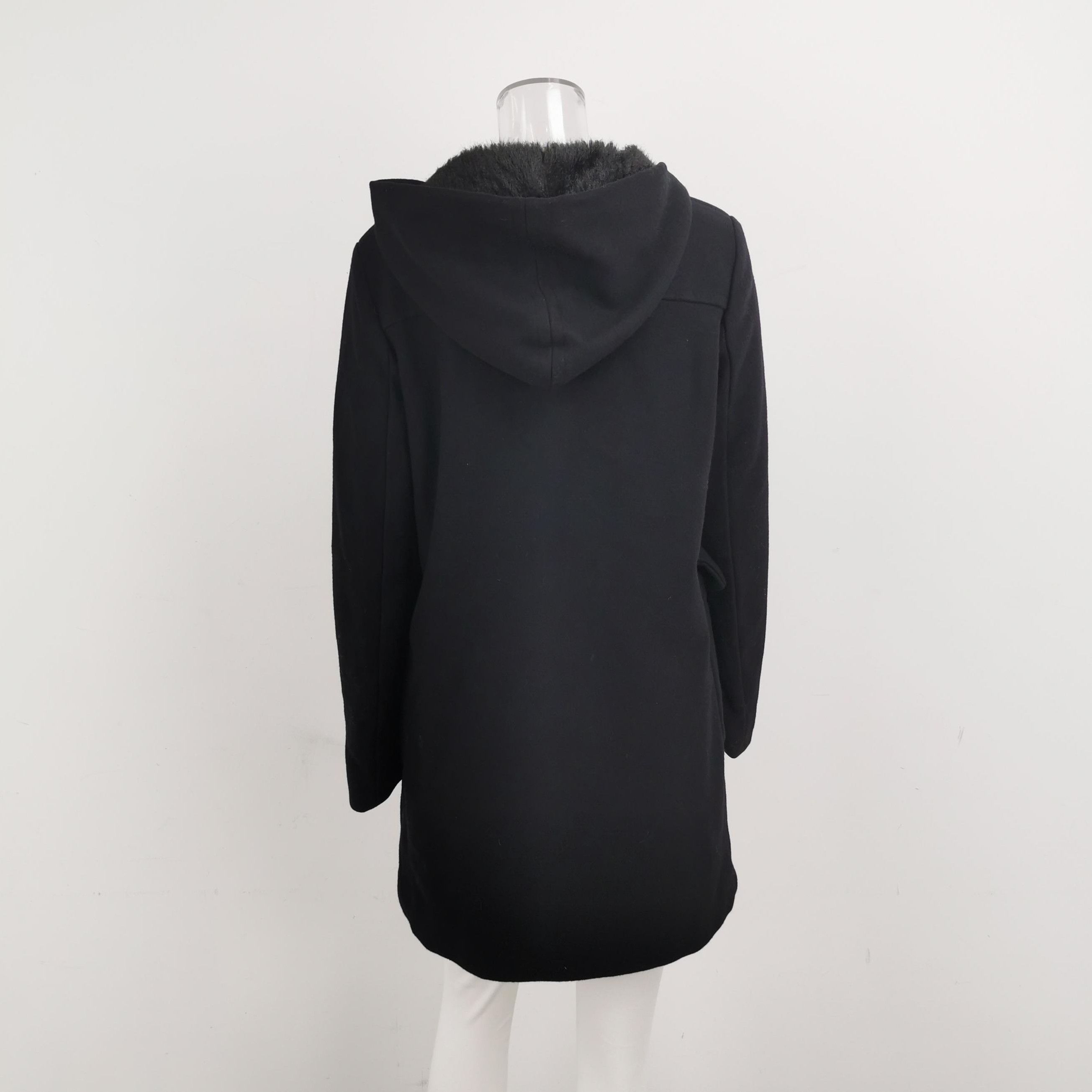 Prada Prada Black Wool Hooded Toggle Coat 0079 Size US M / EU 48-50 / 2 - 3 Thumbnail