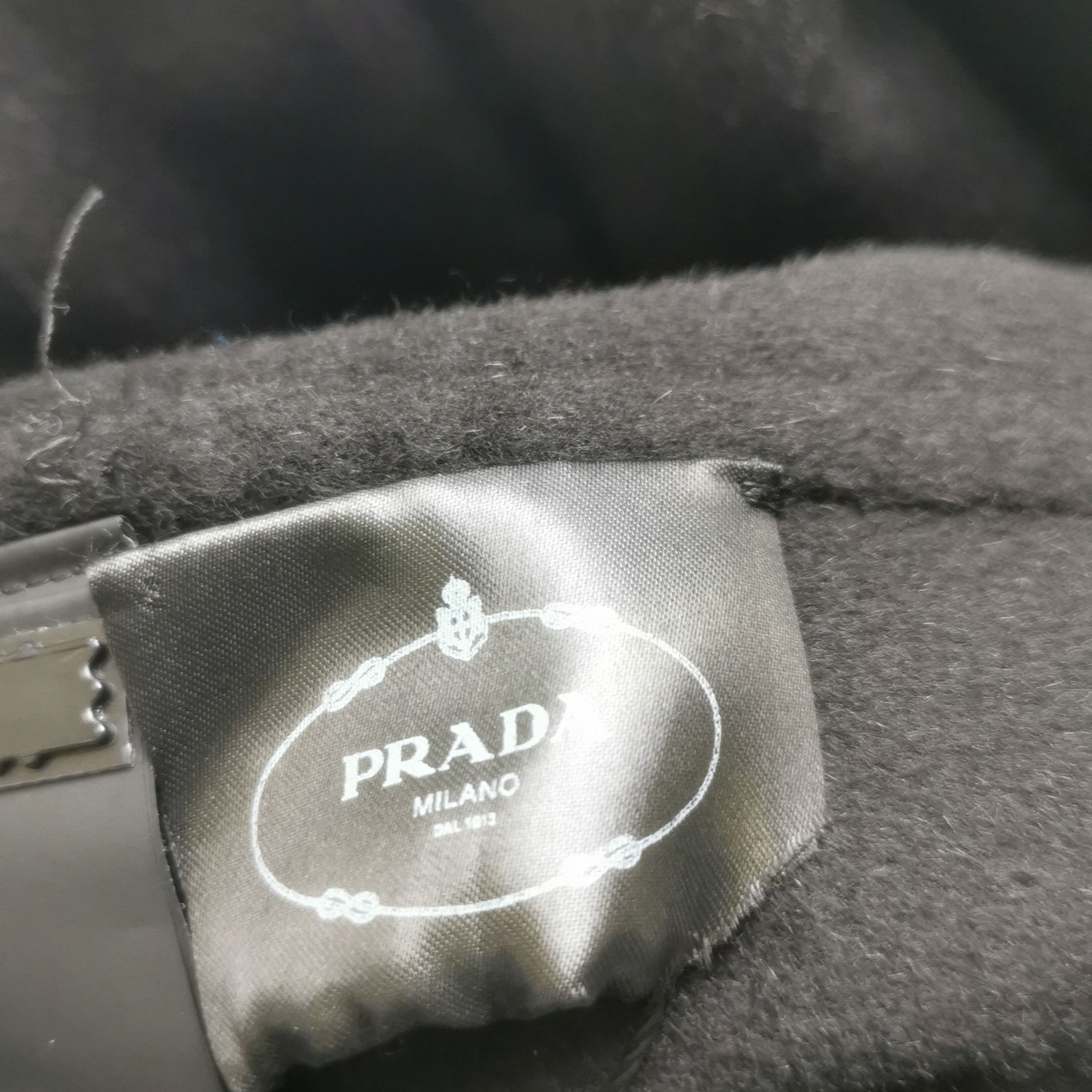 Prada Prada Black Wool Blend Long Coat with Fur Collar 0079 Size US L / EU 52-54 / 3 - 9 Thumbnail