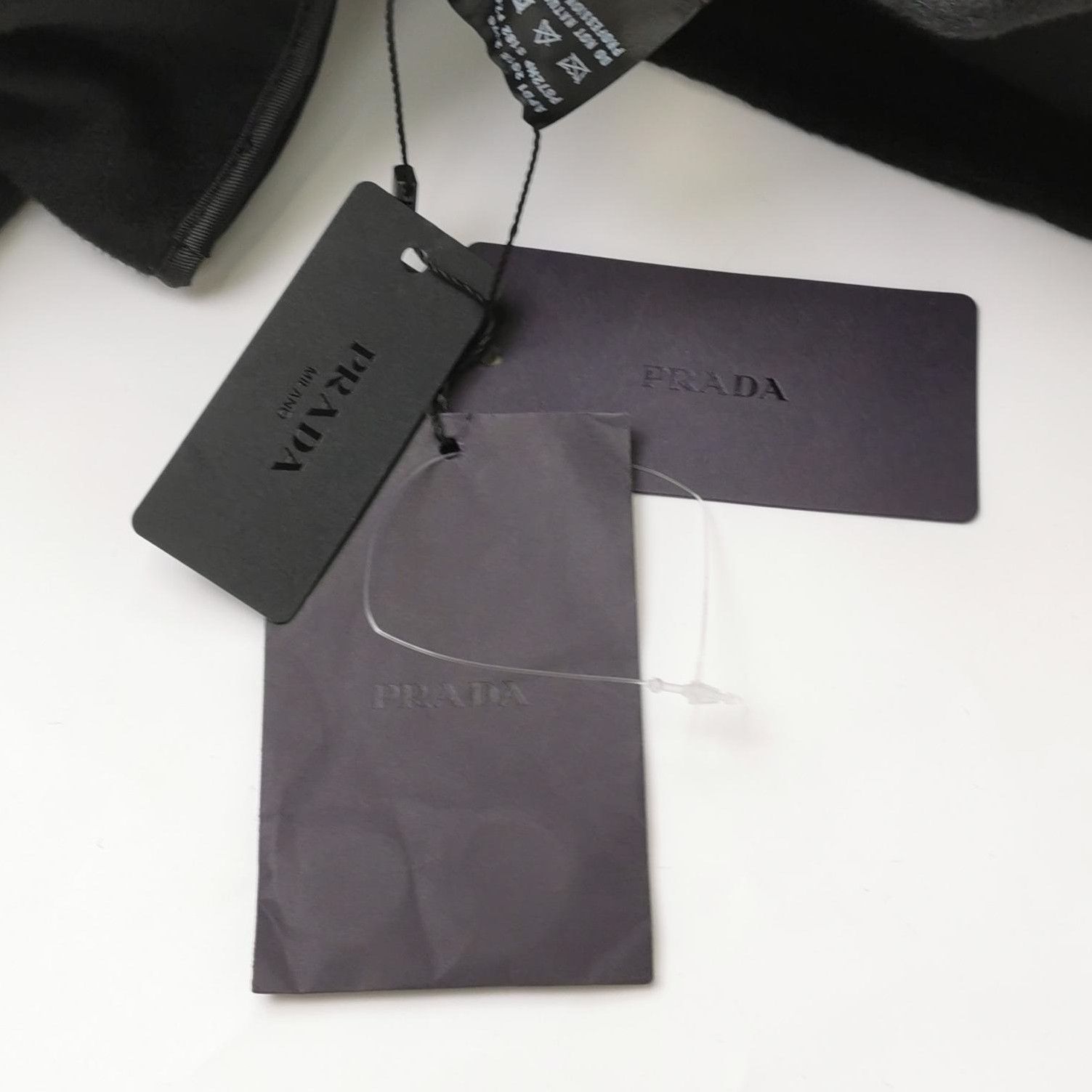 Prada Prada Black Wool Blend Long Coat with Fur Collar 0079 Size US L / EU 52-54 / 3 - 3 Thumbnail