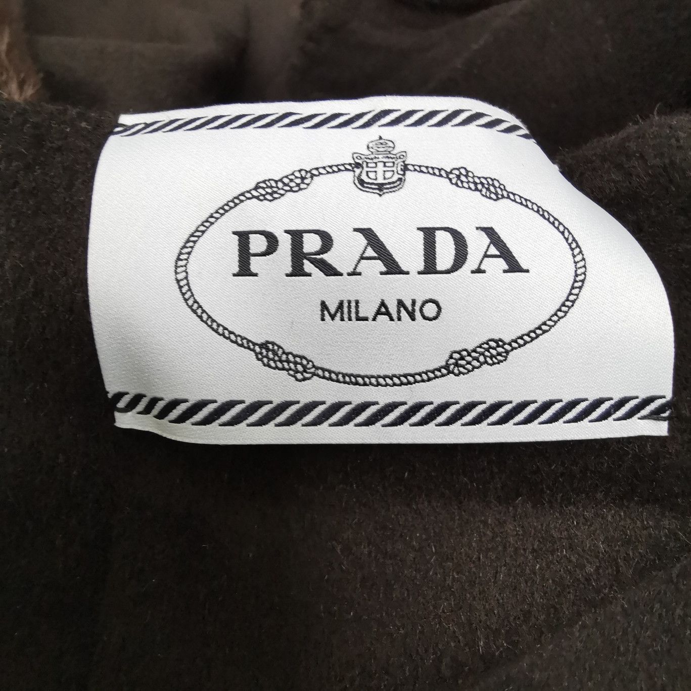 Prada Prada Black Wool Blend Long Coat with Fur Collar 0079 Size US L / EU 52-54 / 3 - 5 Thumbnail