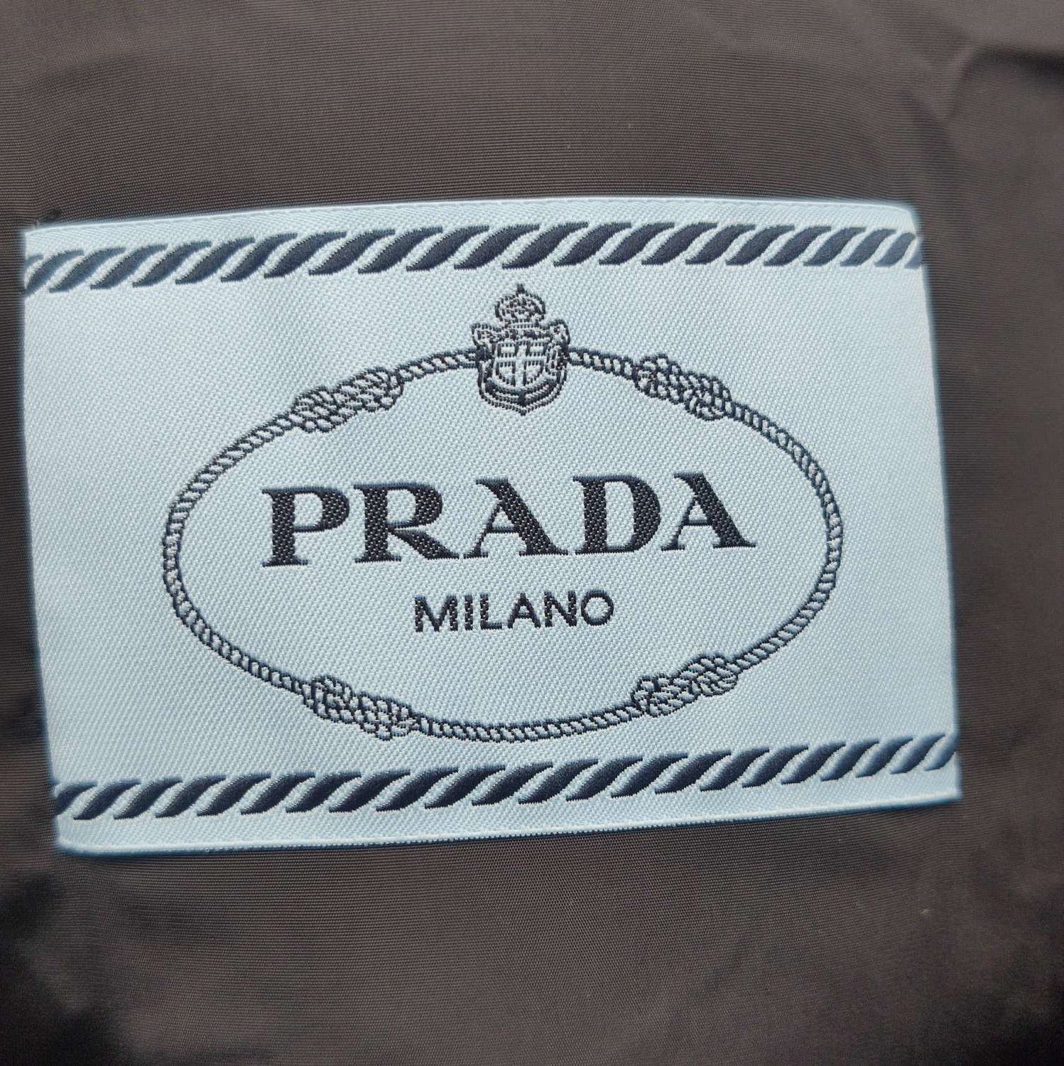 Prada Prada Black Nylon Triangle Logo Down Jacket 0079 Size US L / EU 52-54 / 3 - 5 Thumbnail