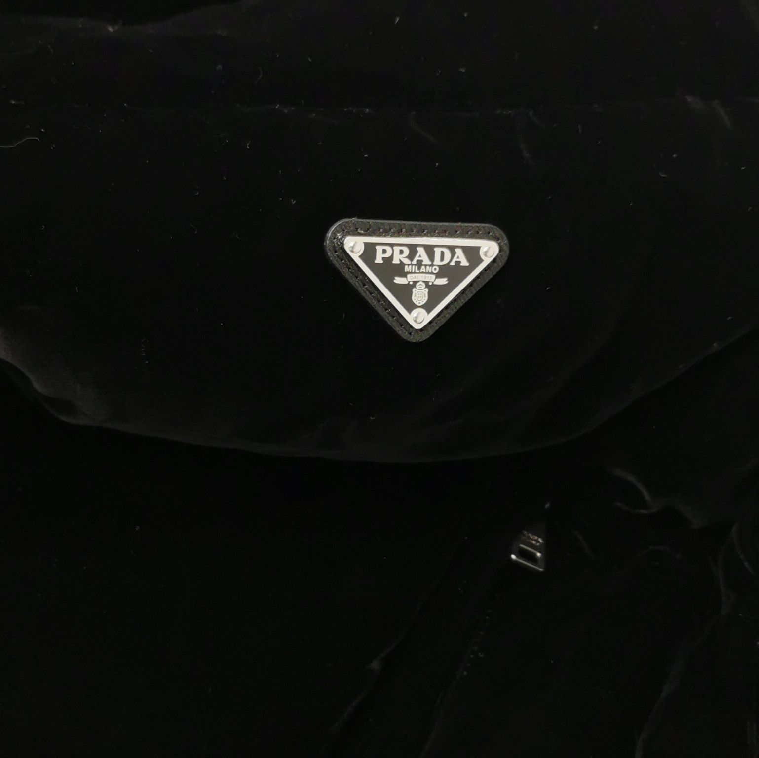 Prada Prada Black Nylon Triangle Logo Down Jacket 0079 Size US L / EU 52-54 / 3 - 3 Thumbnail