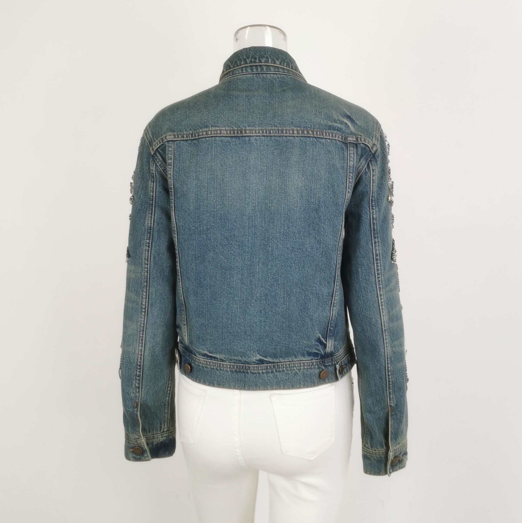 Prada Prada Bejeweled Denim Jacket for Stylish Elevation 0079 Size US S / EU 44-46 / 1 - 3 Thumbnail