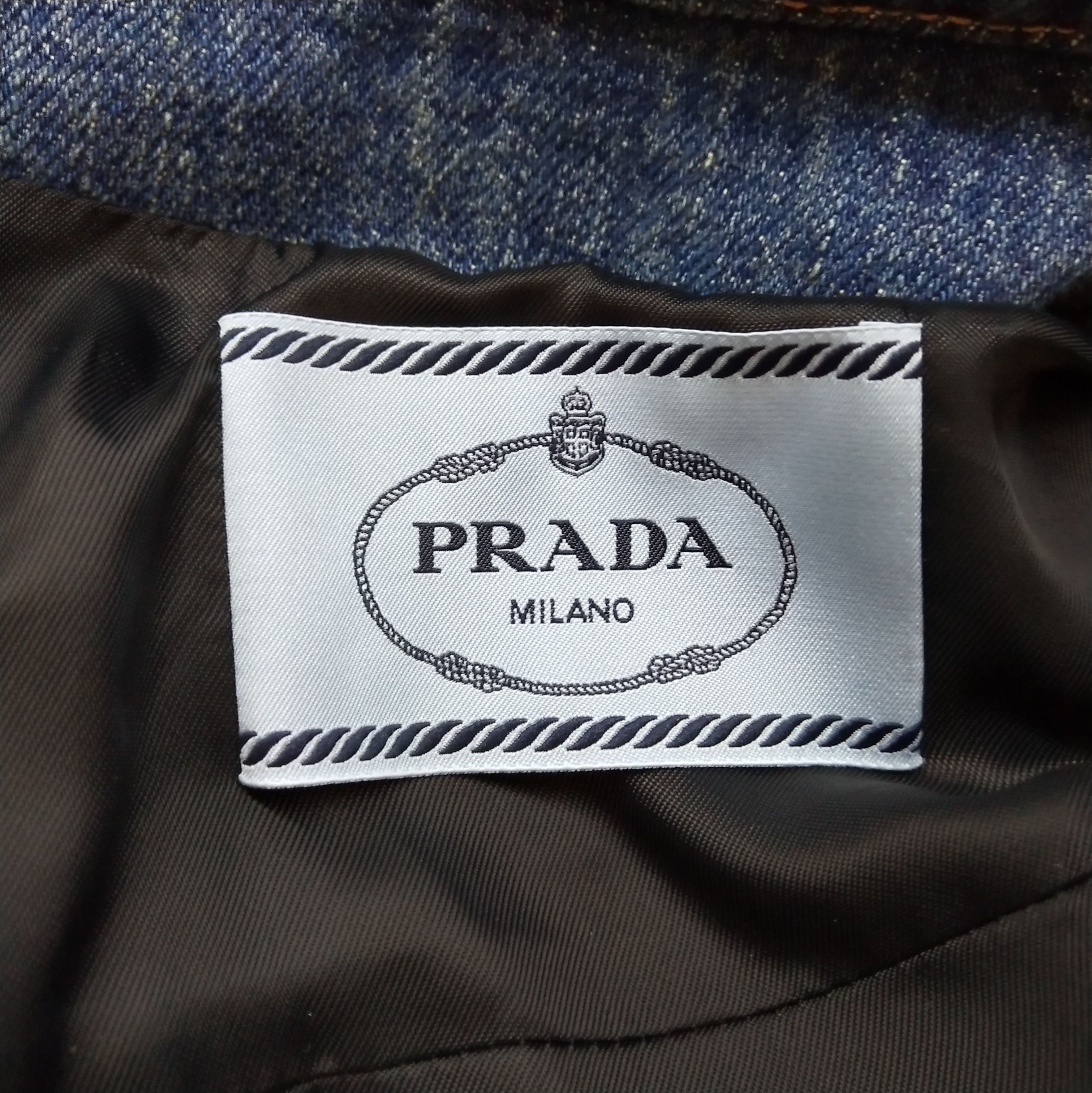 Prada Prada Bejeweled Denim Jacket for Stylish Elevation 0079 Size US S / EU 44-46 / 1 - 9 Thumbnail