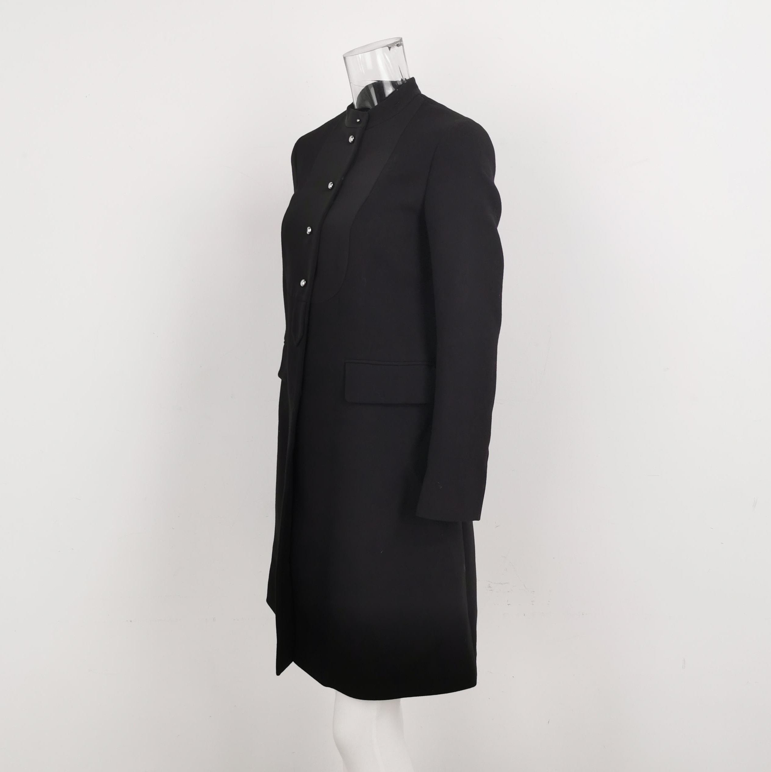 Prada Prada Wool Round Neck Long Coat Size 38 0079 Size US M / EU 48-50 / 2 - 2 Thumbnail
