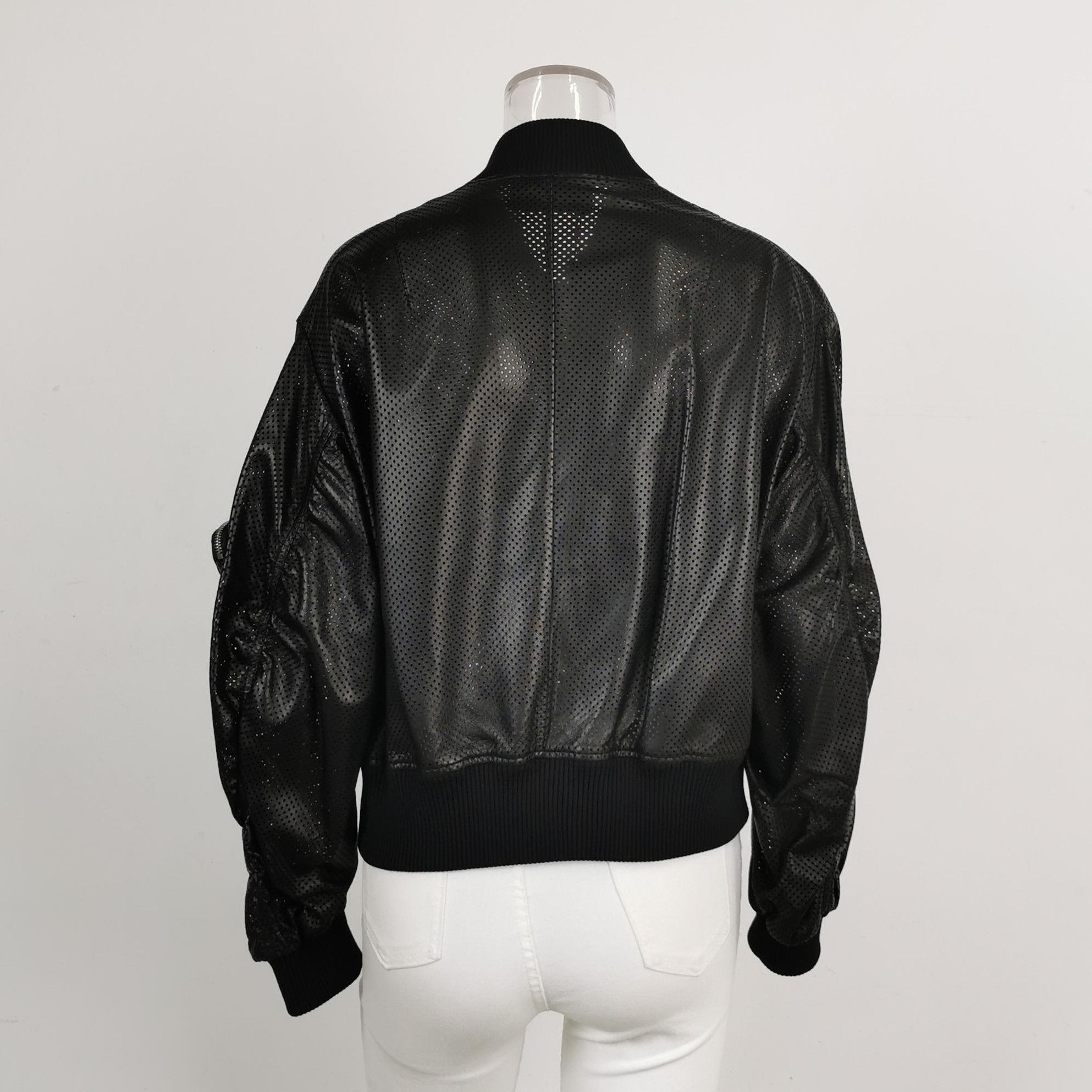Prada Prada Black Leather Long Sleeve Jacket 0079 Size US S / EU 44-46 / 1 - 2 Thumbnail