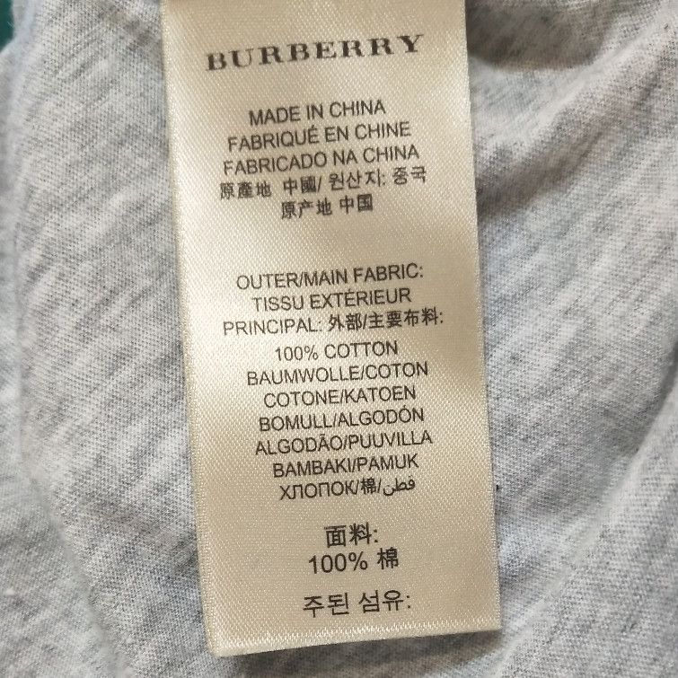 Burberry Burberry Brit Gray V-Neck Long Sleeve T-Shirt 0079 Size US M / EU 48-50 / 2 - 9 Thumbnail
