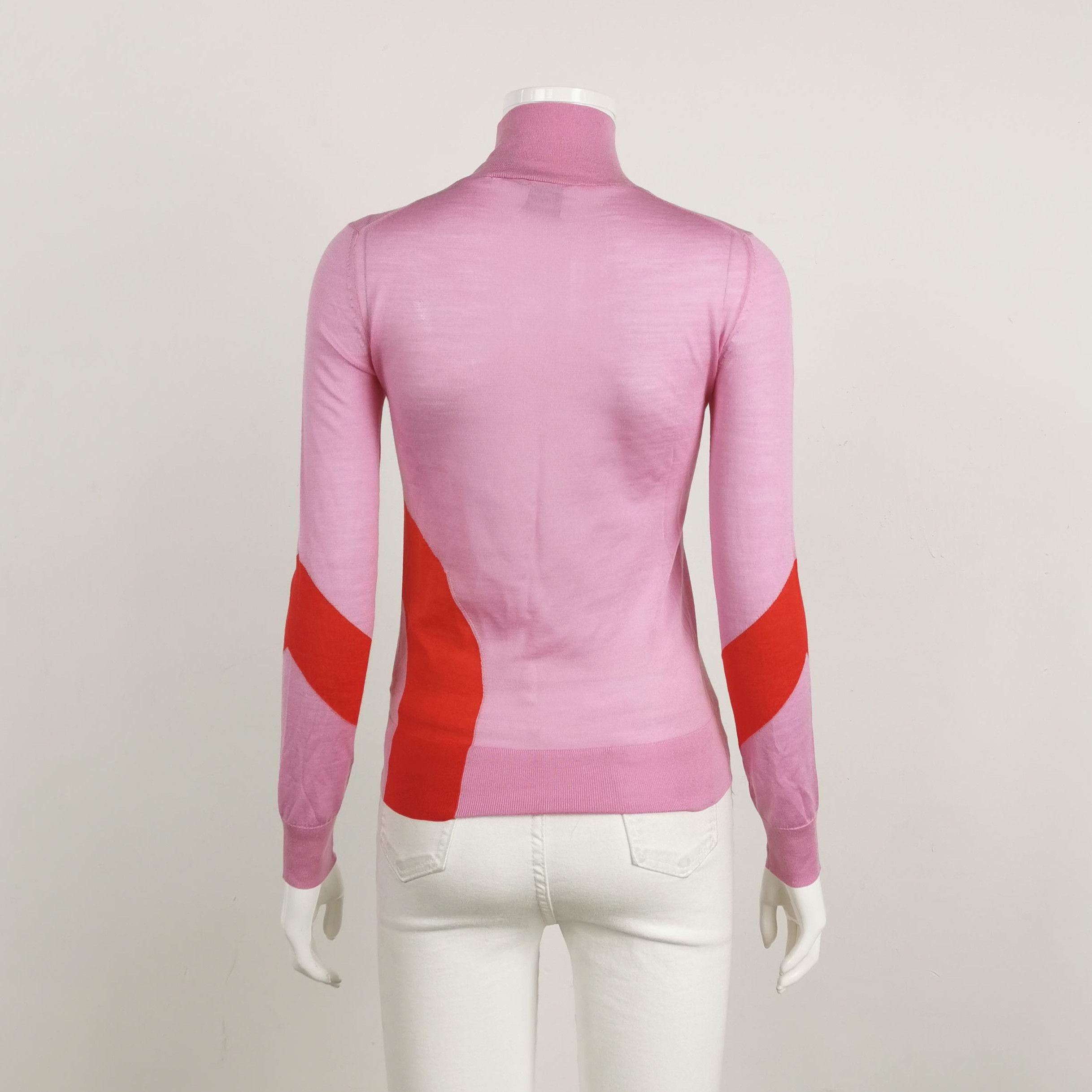 Burberry Burberry Color-Block Wool-Silk Blend Turtleneck Sweater 0079 Size US XXS / EU 40 - 2 Thumbnail